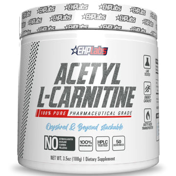 EHP Labs Acetyl L Carnitine Powder, Supports Natural Energy Production, Supports Metabolism EHP Labs uk supplements