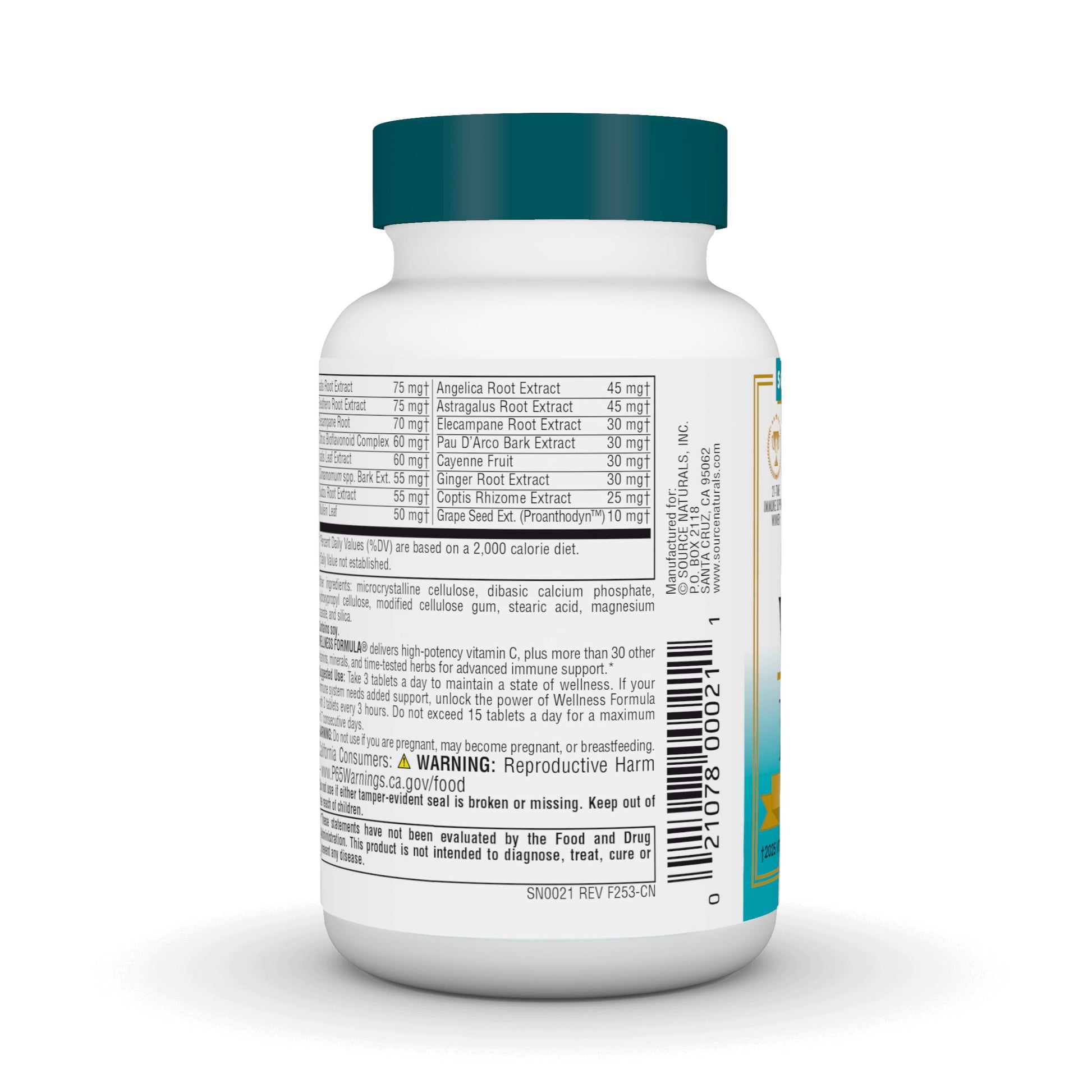 Source Naturals Wellness Formula Bio-Aligned Vitamins & Herbal Defense - Immune System Support Supplement & Immunity Booster - 45 Tablets Source Naturals uk supplements
