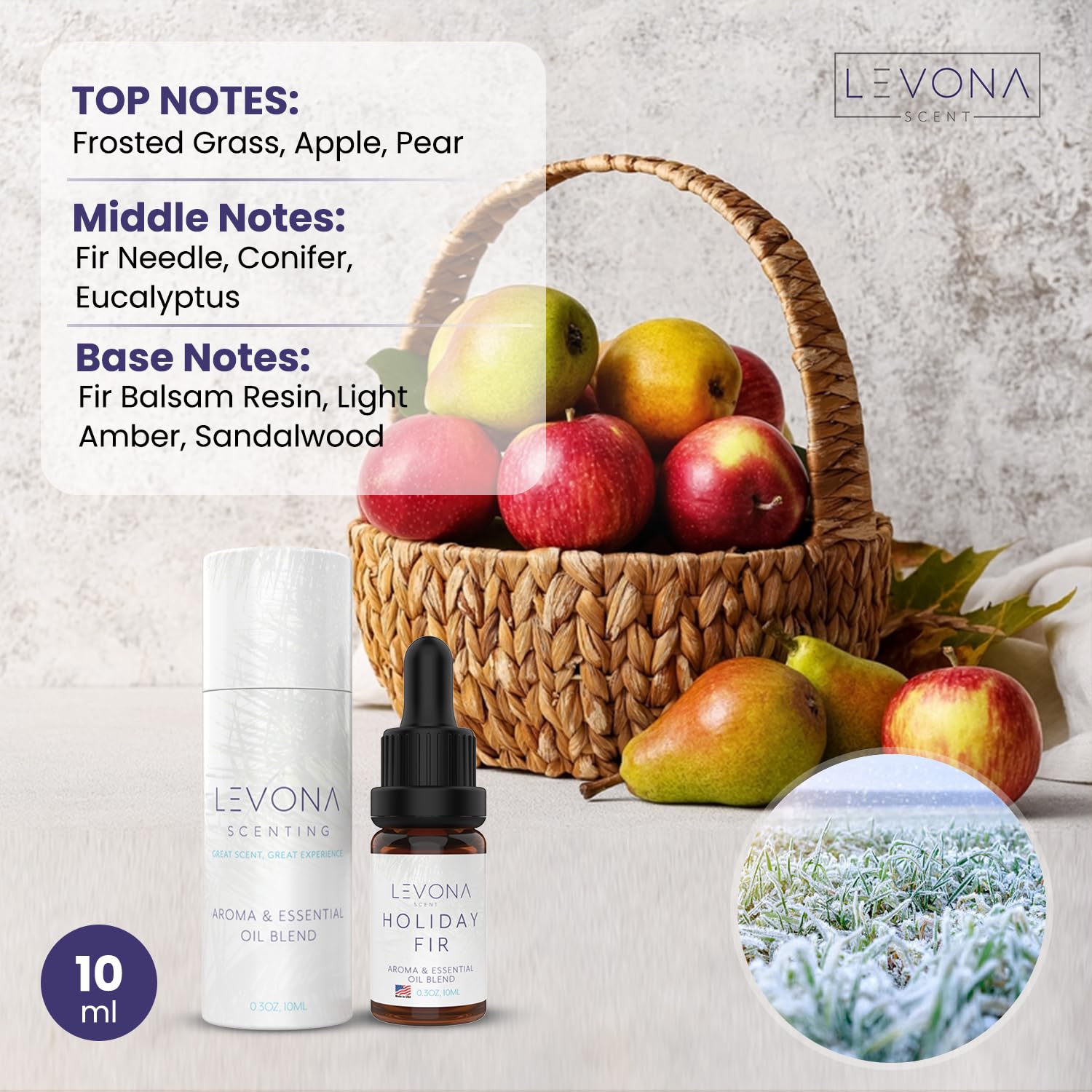 Levona Scent Christmas Essential Oils for Diffuser: Holiday Fir Essential Oil for Diffusers for Home LEVONA SCENT uk supplements