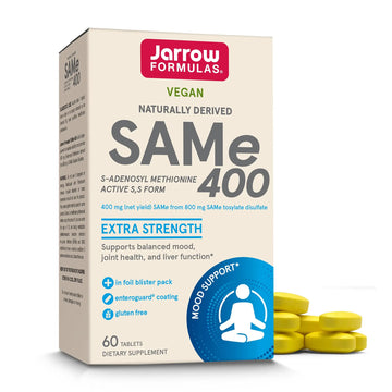 Jarrow Formulas SAMe Supplement 400 mg - 60 Tablets - High Concentration of Active S,S Form - Supports Joint Health, Liver Function, Brain Metabolism, Balanced Mood & Antioxidant Defense - 60 Servings Jarrow Formulas uk supplements