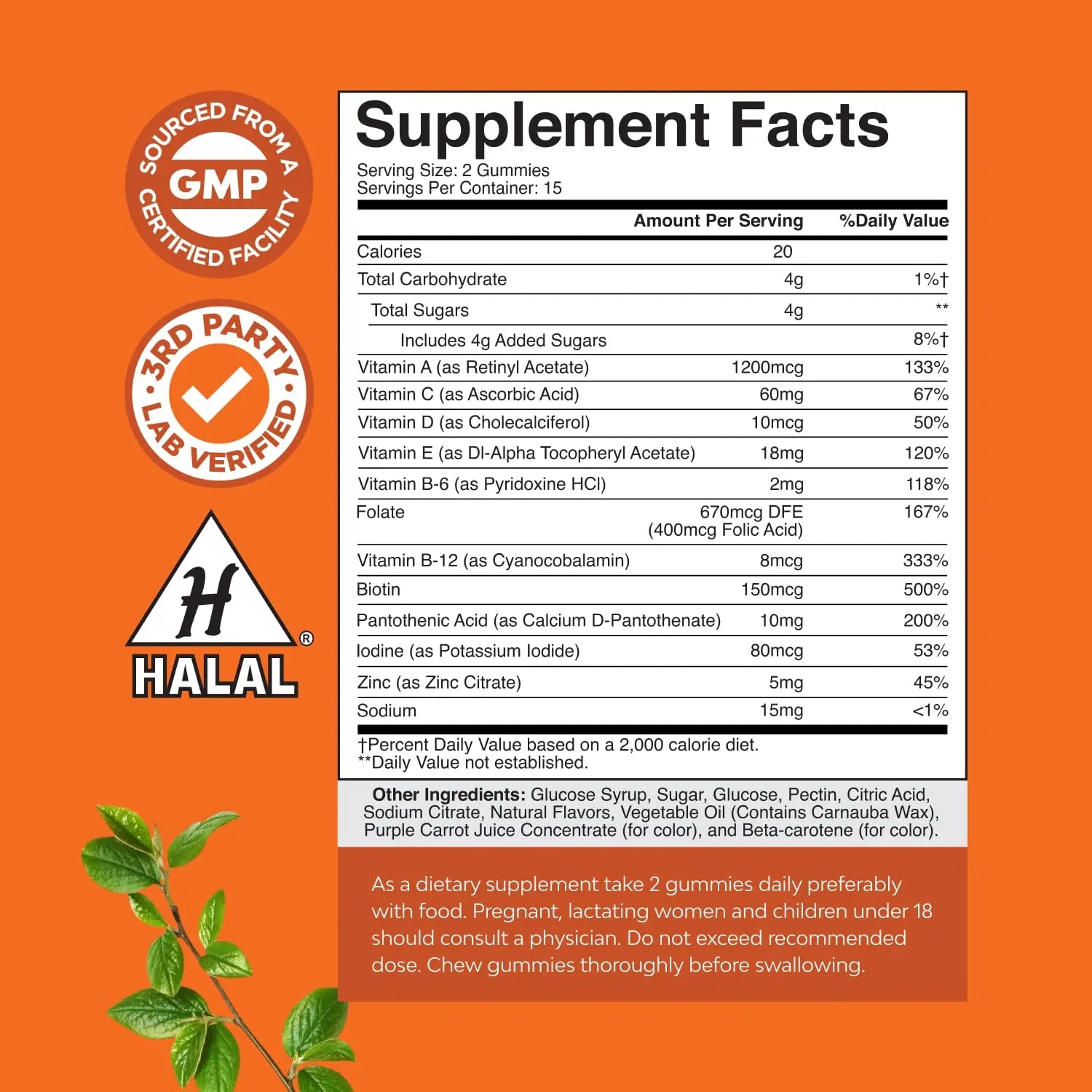 Bundle of Multivitamin Gummies for Adults - Vitamin Gummy for Energy and Immunity - Halal and Chewable Vitamin C Gummies for Adults Natures Craft uk supplements