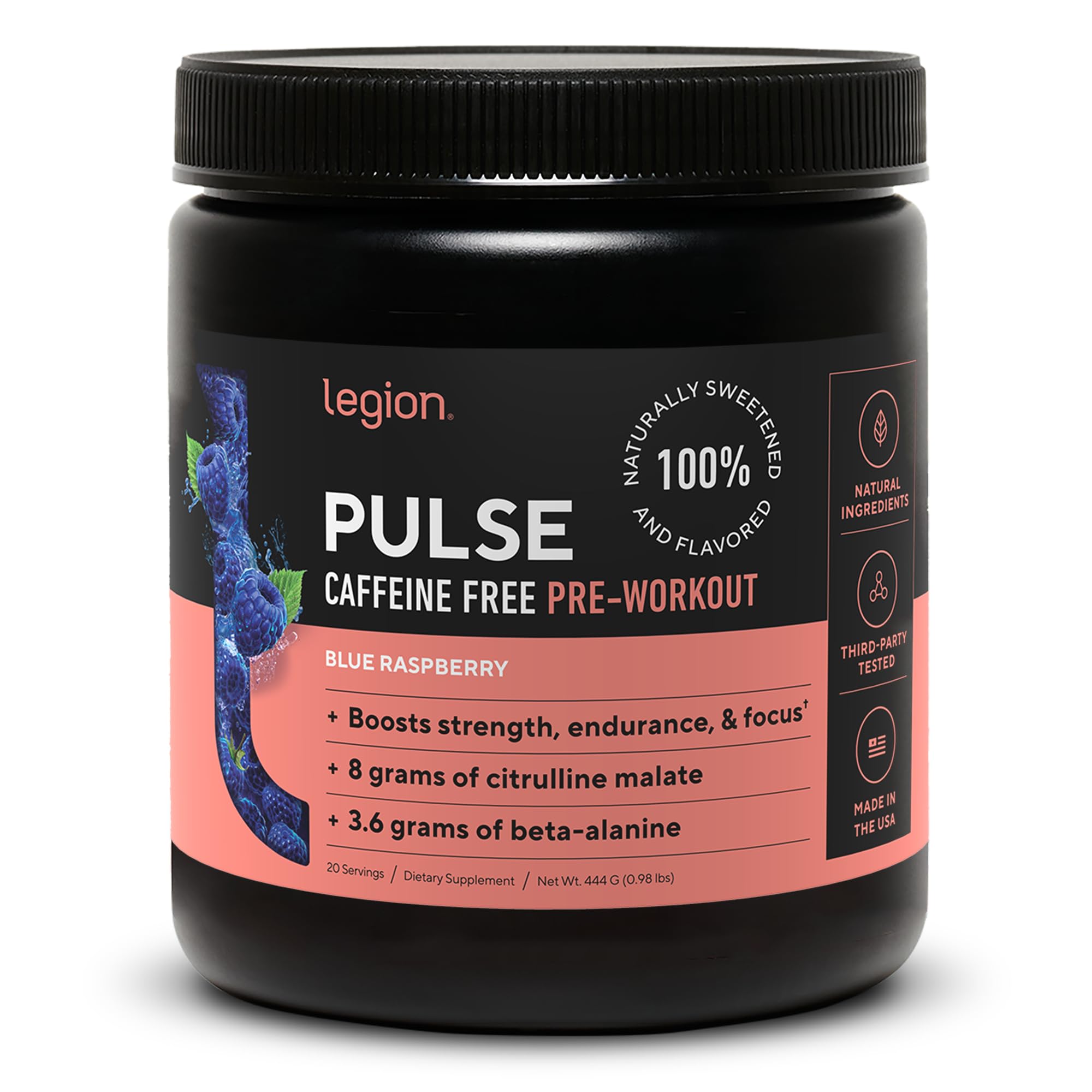 LEGION Pulse Pre Workout Supplement - All Natural Nitric Oxide Preworkout Drink to Boost LEGION uk supplements