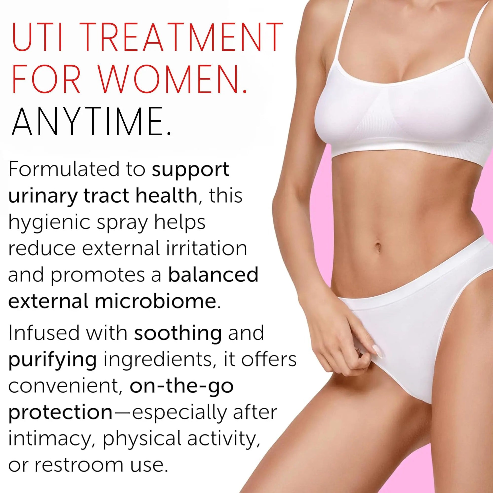 Feminine Spray | UTI Treatment for Women | UTI Defense & Intimate Odor Control | Daily Feminine Hygiene Spray | Eliminate Harmful Bacteria | Gentle, Safe, Travel-Friendly & pH-Balanced | 5.1 fl oz Terramed Just Think Comfort uk supplements