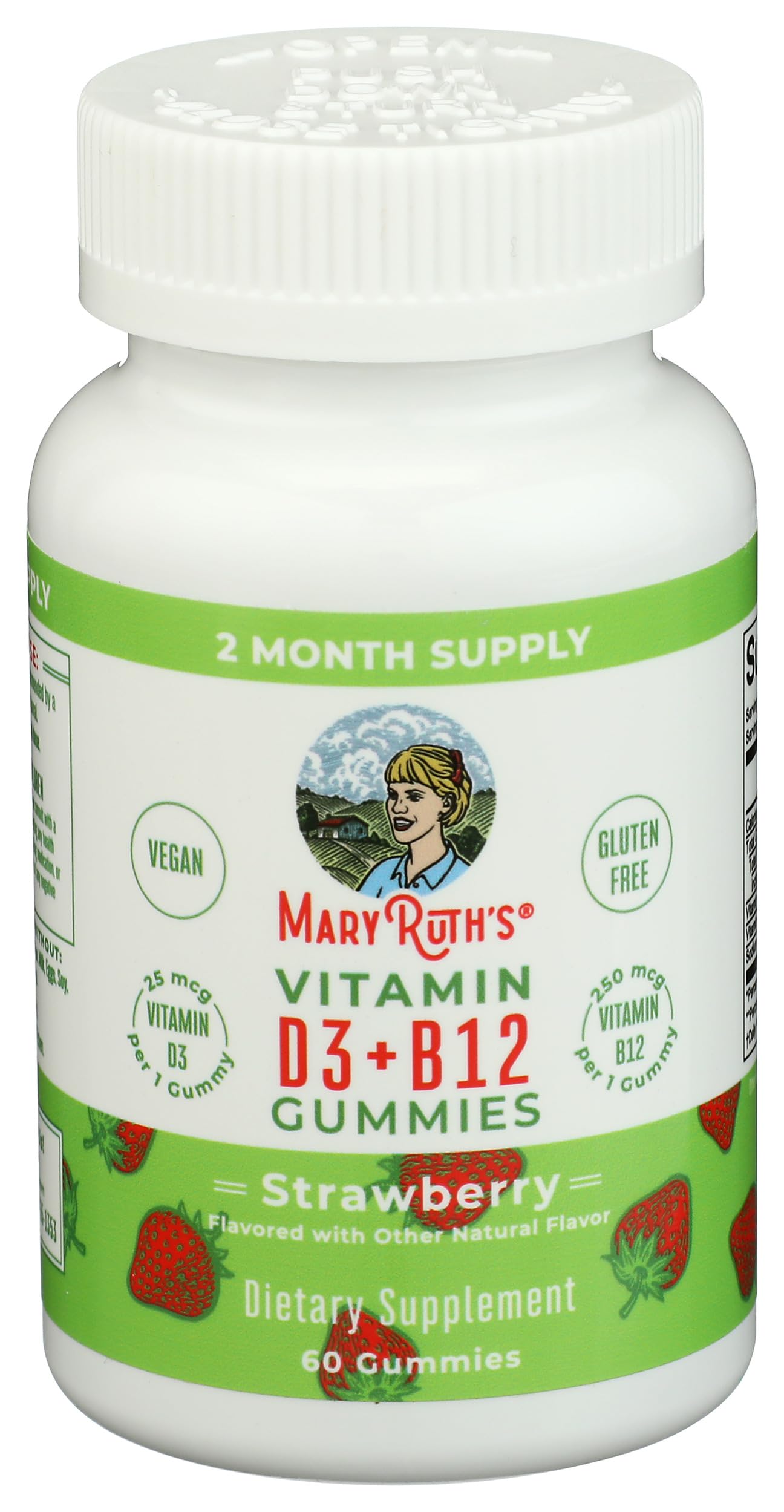 Mary Ruth's Vitamin D3 & B12 Gummies, 60 CT MARYRUTH'S uk supplements