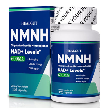 Pure NMNH(NMN Supplement Alternative)(Dihydronicotinamide Mononucleotide)for Women with Skin Aging 600mg: NAD Supplement for Anti-Aging Breakthrough - Boost NAD+ levels Liposome Capsules 120 Servings HEALGUT uk supplements