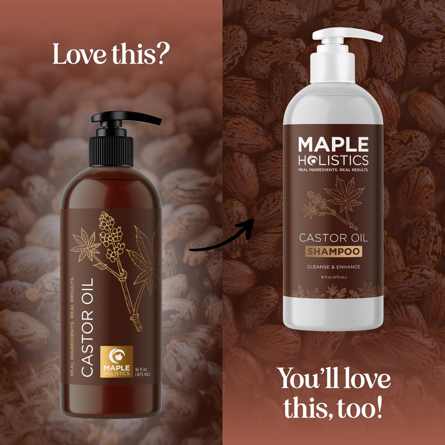 Pure Castor Oil for Body & Skin Care Great for Wraps & Compresses - Castor Oil for Hair Skin Maple Holistics uk supplements