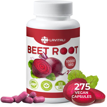 LaVitali 275 Beet Root Extract Capsules, 1000mg per Serving, High Concentrated Herbal LaVitali uk supplements