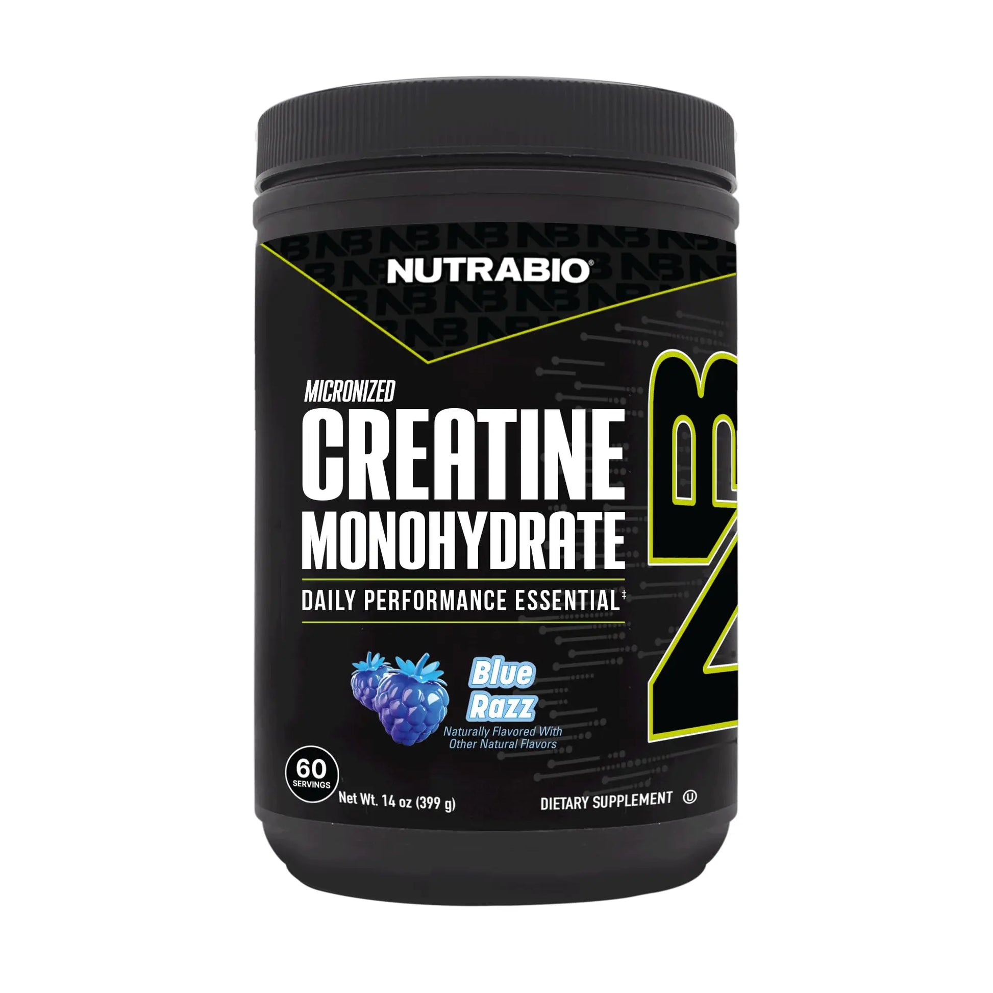 NutraBio Pure Micronized Creatine Monohydrate Powder Supplement, Blue Razz (300 g) - Supports Bulk Muscle Energy, Recovery, and Strength - HPLC Tested Creatine Powder Supplement for Men and Women NutraBio uk supplements