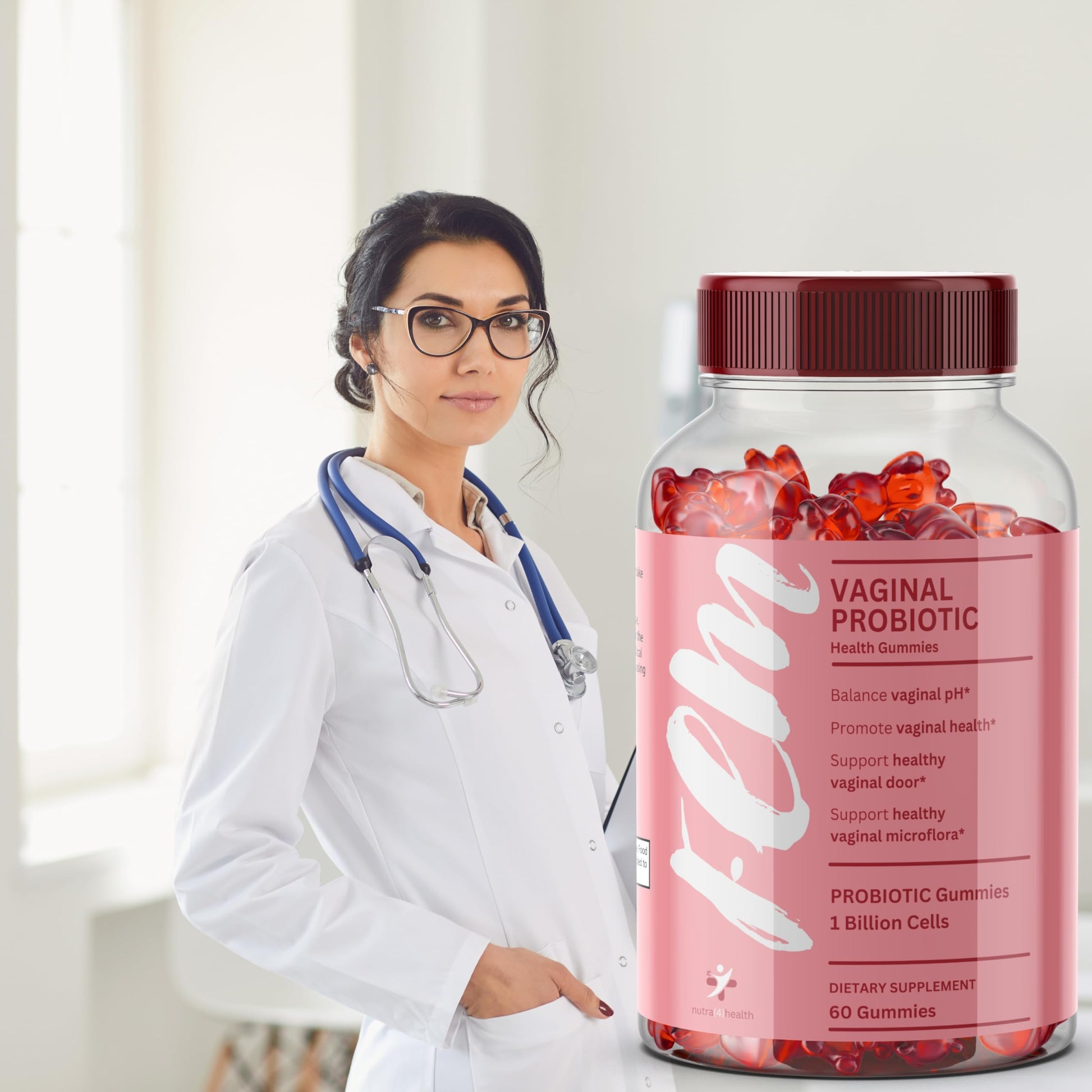 FEM Vaginal Probiotic Gummies for Women - Promotes pH Balance, Healthy Vaginal Odor & Urinary nutra4health uk supplements