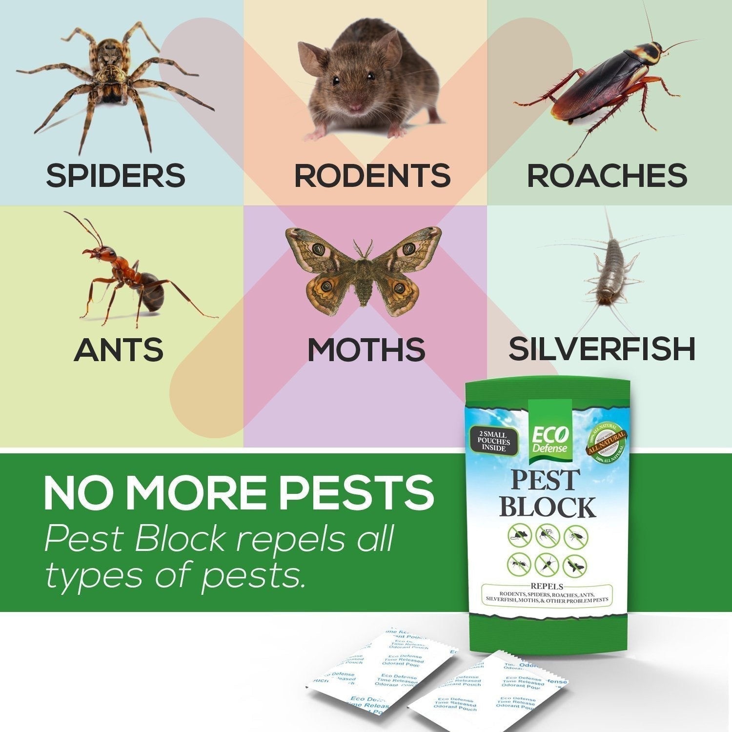 Eco Defense Pest Control Pouches - All Natural - Repels Rodents, Spiders Eco Defense uk supplements