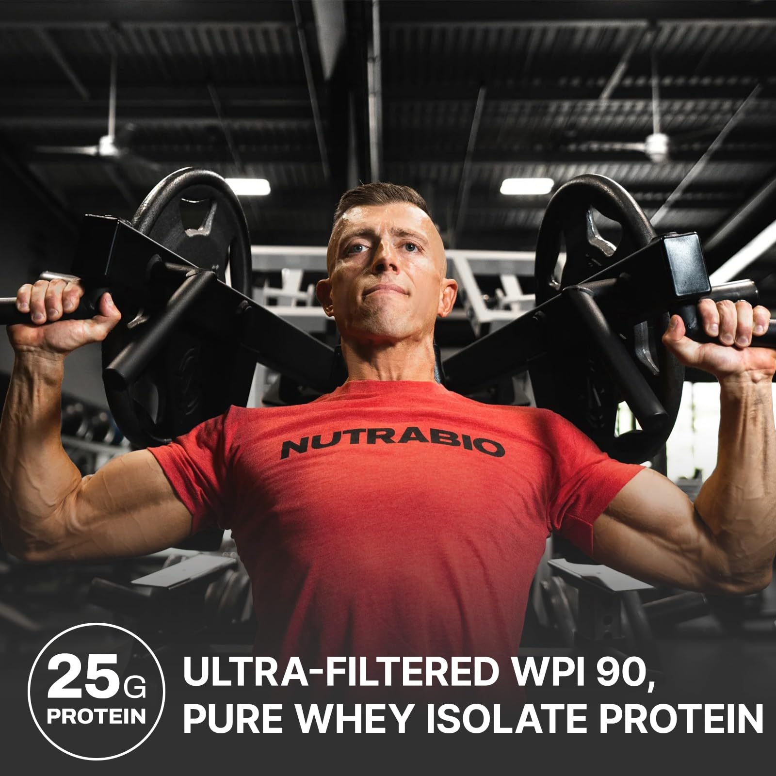 NutraBio Whey Protein Isolate Supplement – 25g of Protein Per Scoop with Complete NutraBio uk supplements