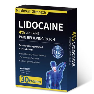 SZLGANG 4% Lidocaine Pain Relief Patches - (Large, 30, Count) Maximum Strength Relief for Back, Neck, Shoulder, Joint & Muscle Pain, 3.9”x 5.5”-03O SZLGANG uk supplements