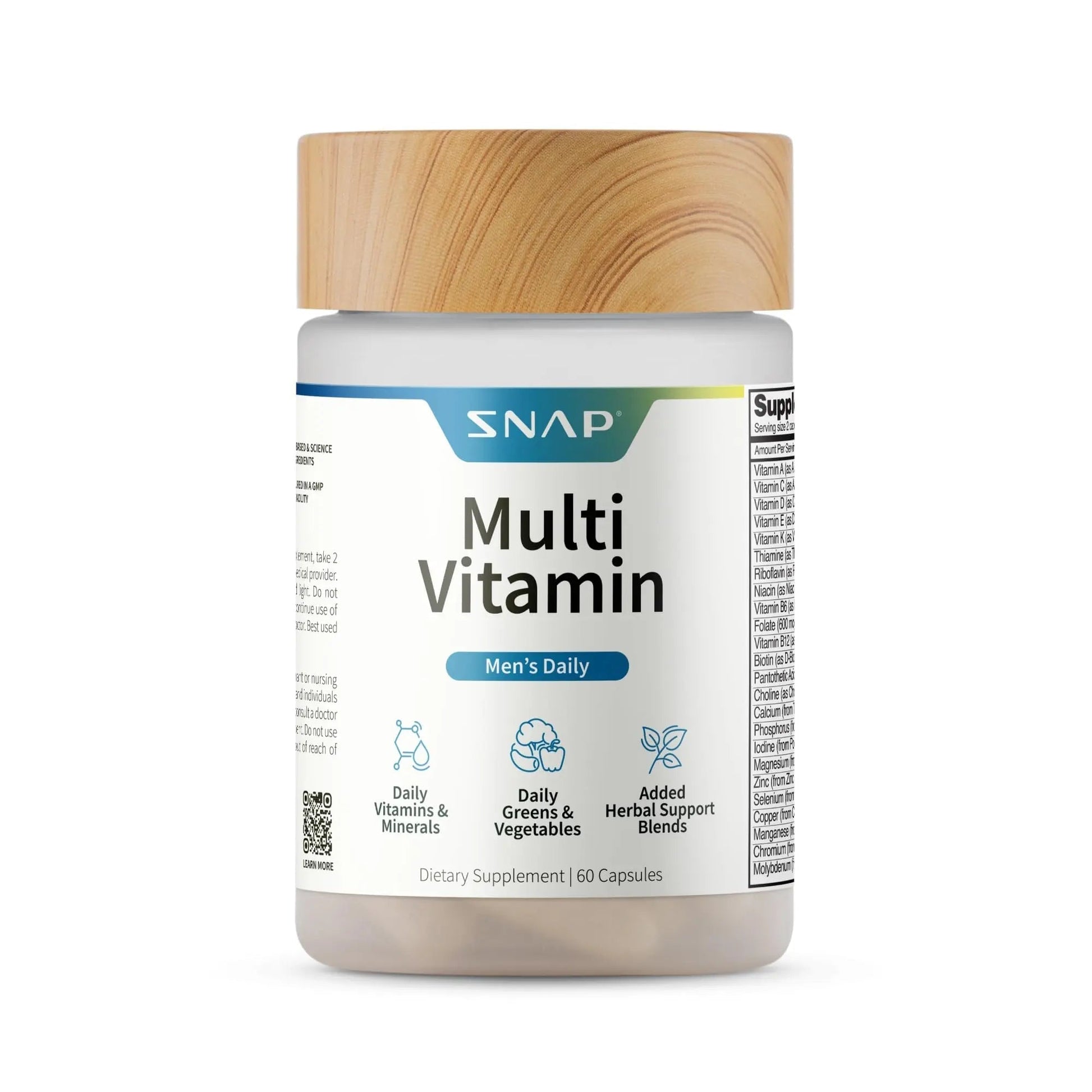 Snap Supplements Men's Multivitamins - Daily Vitamins & Minerals for Men - Vitamin D, B12, Zinc, Herbs & Vitamin C Snap Supplements uk supplements