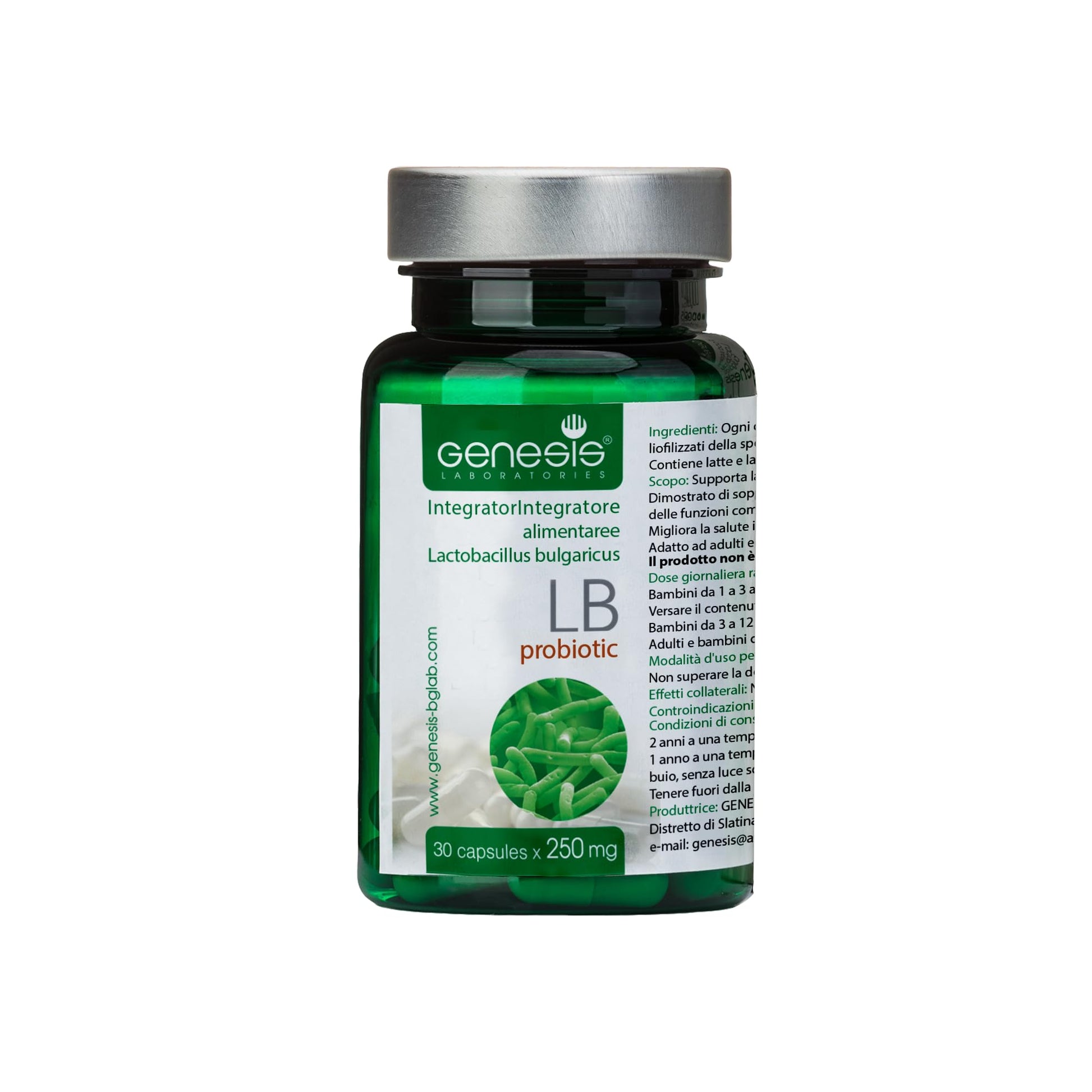 Probiotic Lactobacillus Supplement 30 Capsules with Lactobacillus Bulgaricus 250 mg Probiotic Digestive Immune Support Gut Health Probiotics for Digestive Health Anti Bloating Genesis LABORATORIES uk supplements