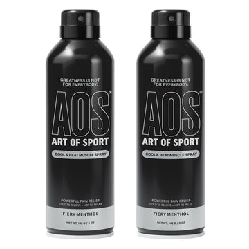 Art of Sport Muscle Relief Spray for Men– Pain Relief for Sore Muscles & Joints– Menthol Cooling & Heating Spray for Back, Neck, Knee, Shoulder, Hip– Cool & Heat– Made for Athletes– 5 fl oz. Pack of 2 Art of Sport uk supplements