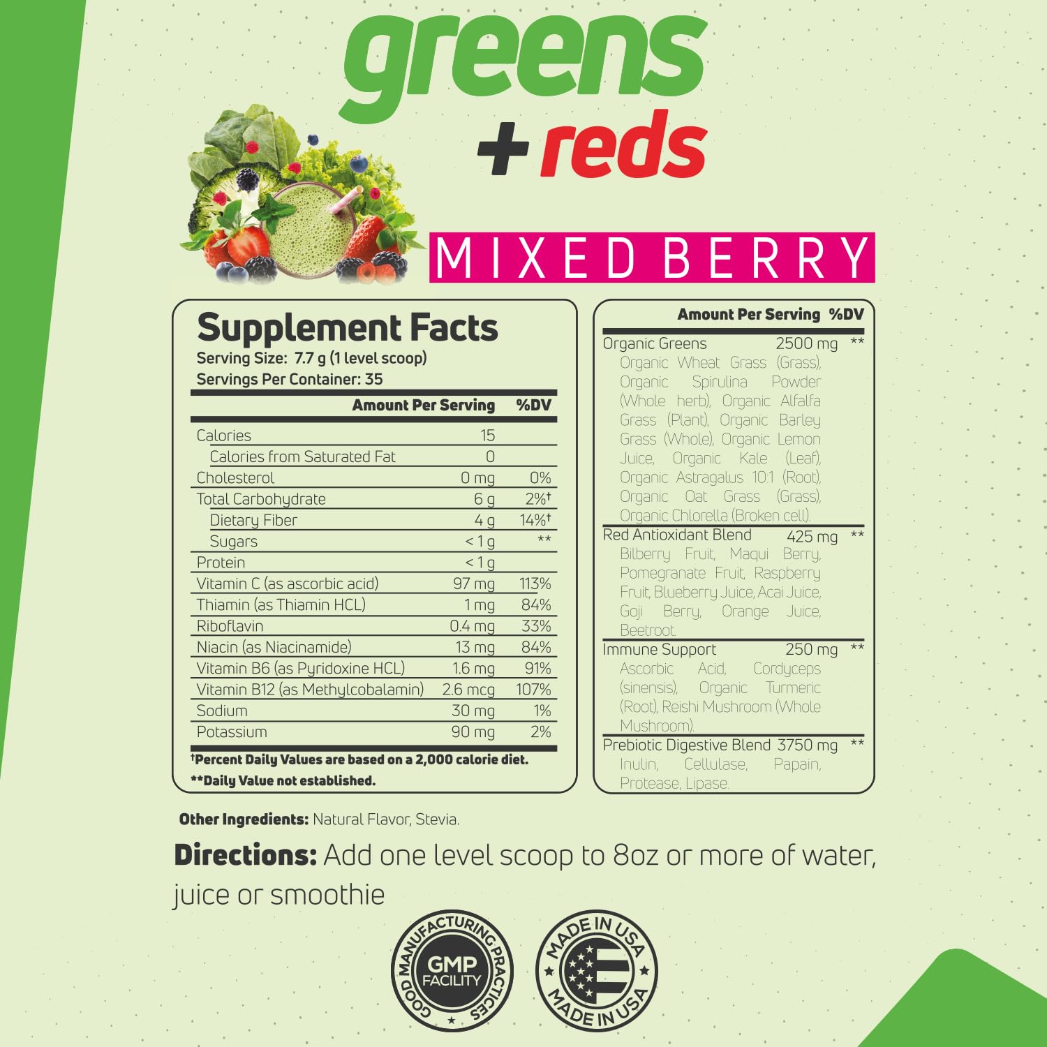 Forzagen Vegan Greens & Reds Superfood Powder - Organic Super Greens Powder | Premium Veggie Powder Supplement | 35 Servings Reds and Greens Superfood Powder Forzagen uk supplements