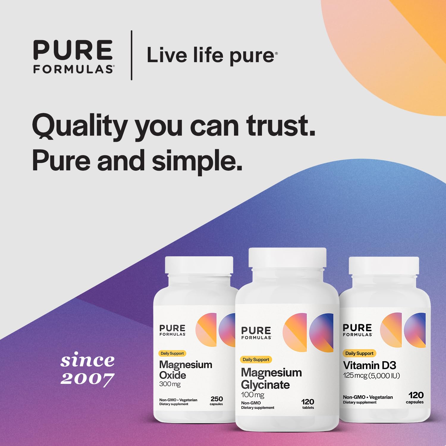 PureFormulas Magnesium Glycinate 100 mg Daily Support for Stress, Nerves, Sleep, Muscles, Metabolism Pure Magnesium Glycinate Supplement for Women and Men Magnesio Non-GMO 120 Tablets PureFormulas uk supplements