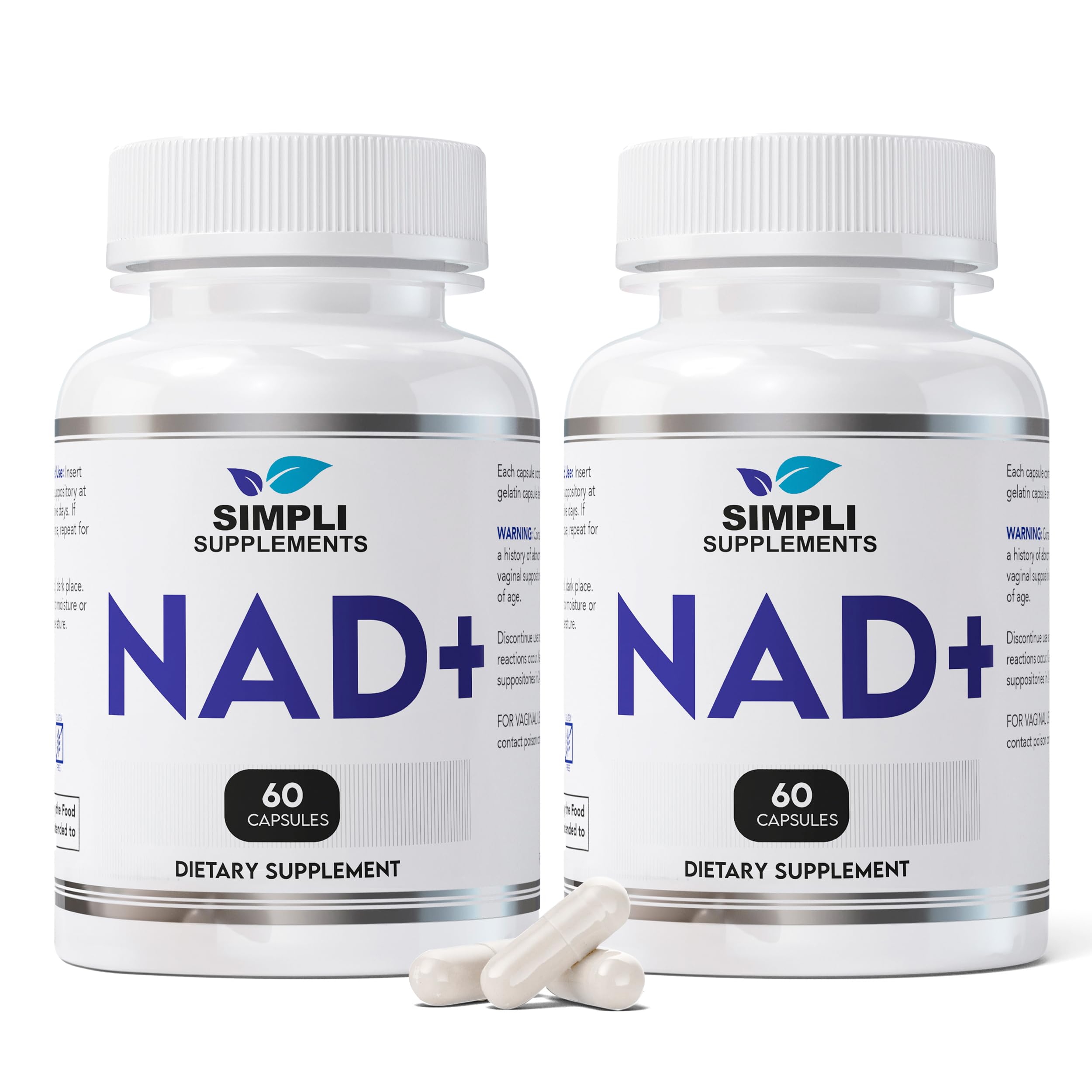 NAD Supplement for Anti-Aging and Cell Regeneration | NAD Booster 500mg Per Serving | NMN Supplement Alternative | Similar to Nicotinamide Riboside | 120 Capsules (2 Month Supply) Simpli Supplements uk supplements