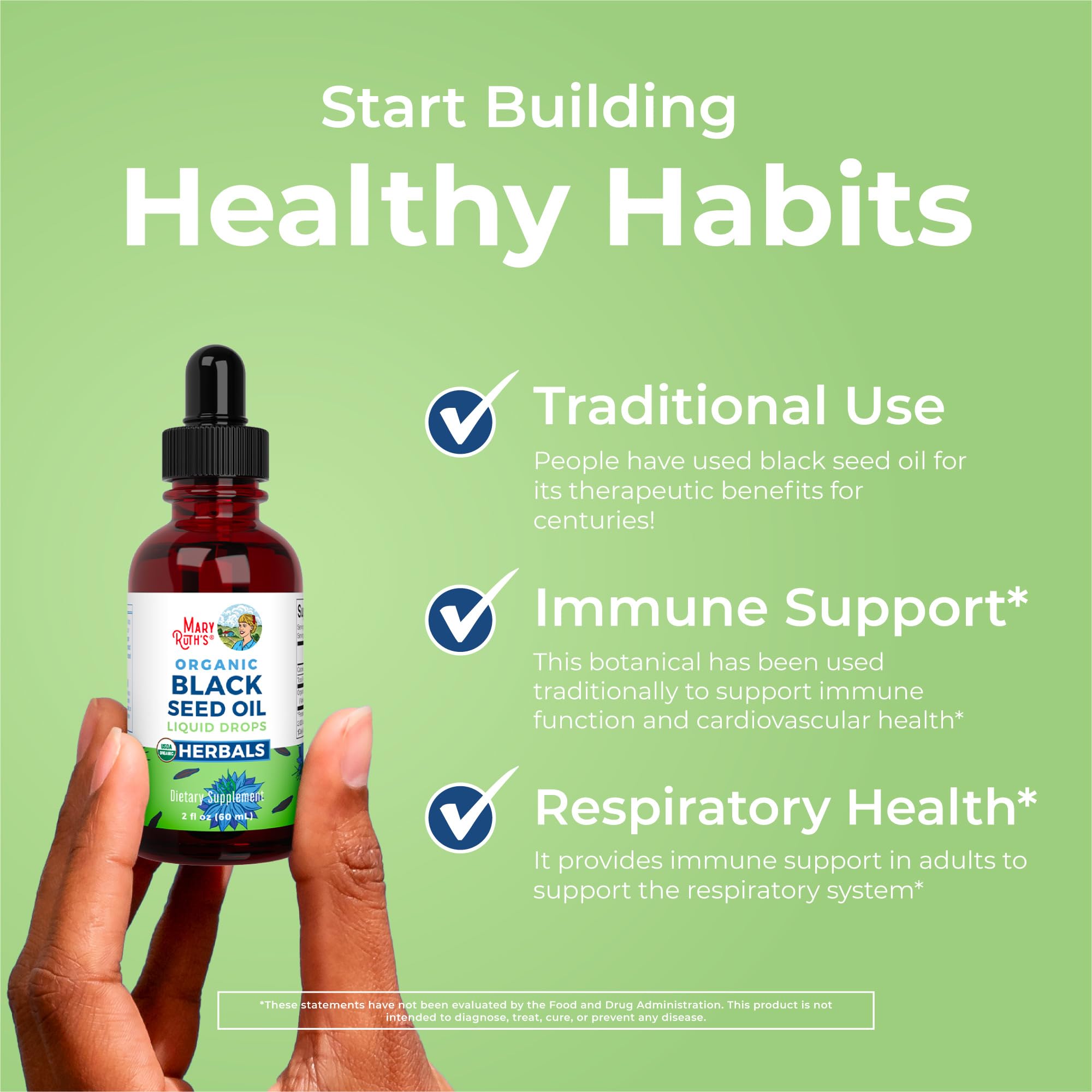 MaryRuth Organics Black Seed Oil Liquid Drops Cold Pressed | 3 Month Supply | USDA Organic Black Cumin Seed Oil | Immune Support | Respiratory Health | Sugar&Gluten Free | Vegan | Non-GMO | 2 Fl Oz MARYRUTH'S uk supplements