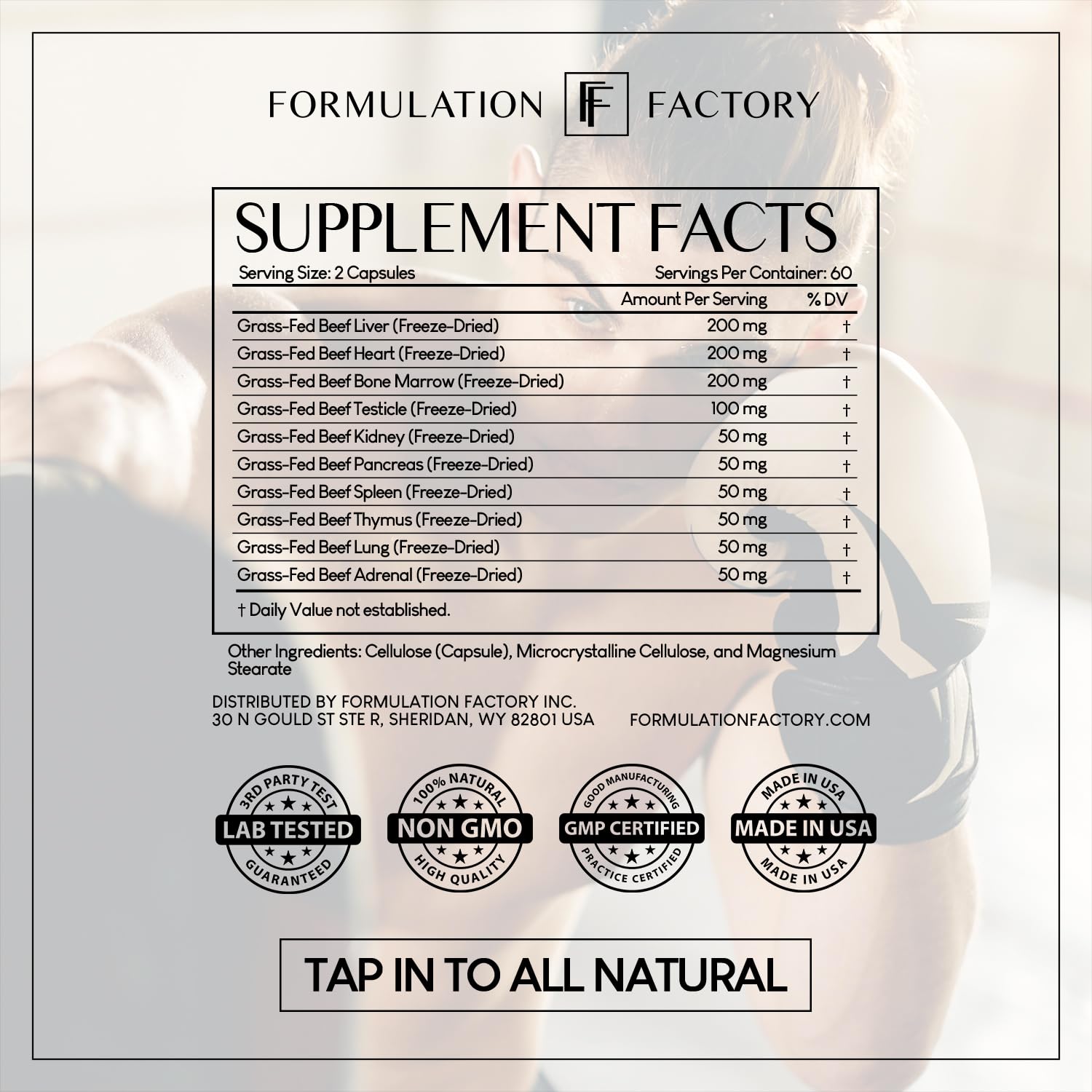 Formulation Factory Primal Power 10-in-1 Grass-Fed Organ Supplement with Beef Liver, Heart, Marrow, Testicle, Kidney, Supports Vitality, Hormones, Energy, Immunity (4 Month Supply, 240 Capsules) Formulation Factory uk supplements