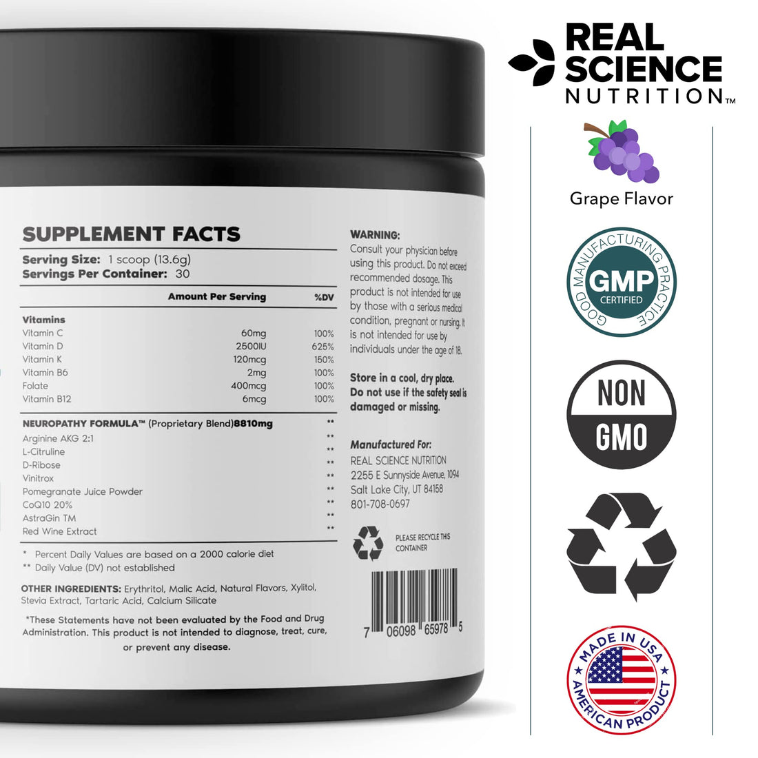 Real Science Nutrition Offers Neuropathy Miracle a Natural Powder Supplement to Improve Circulation and Provide Relief for Neuropathy Real Science Nutrition uk supplements
