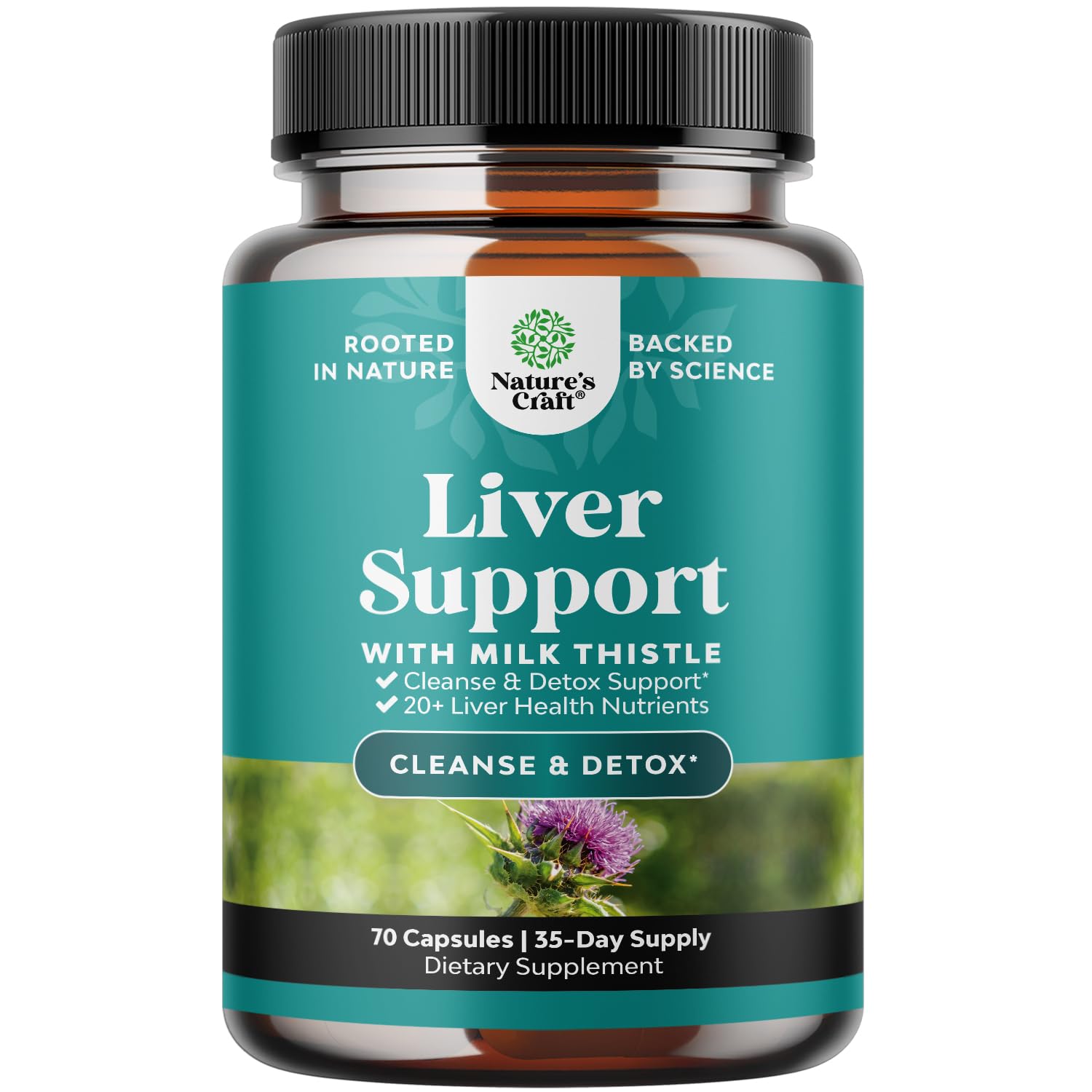 Liver Cleanse Detox & Repair Formula - Herbal Liver Support Supplement Natures Craft uk supplements