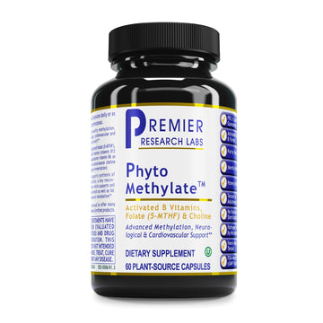 Premier Research Labs Phyto Methylate - B Vitamin Supplement - Supports Methylation, Detox, Brain & Heart Health - 5-MTHF & P5P - 60 Plant-Source Capsules Premier Research Labs uk supplements