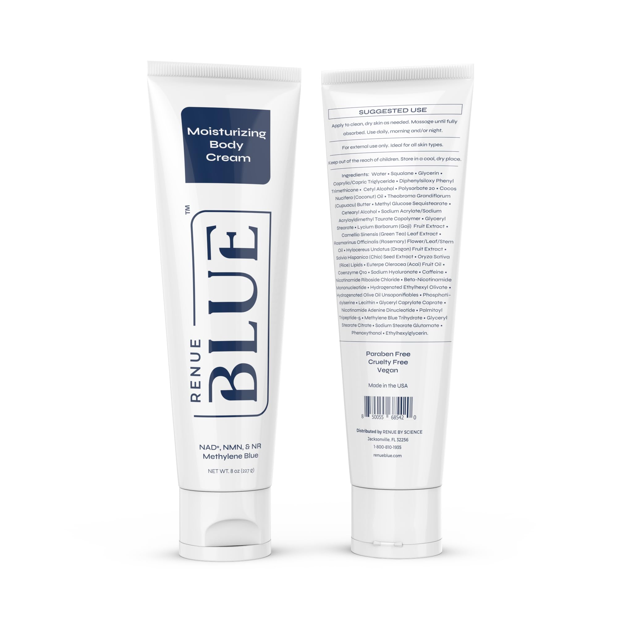 Renue Blue Methylene Blue Moisturizing Body Cream – Liposomal NAD+ Complex with Antioxidants, Peptides, and Botanical Extracts for Hydrated, Healthier‑Looking Skin Renue By Science uk supplements