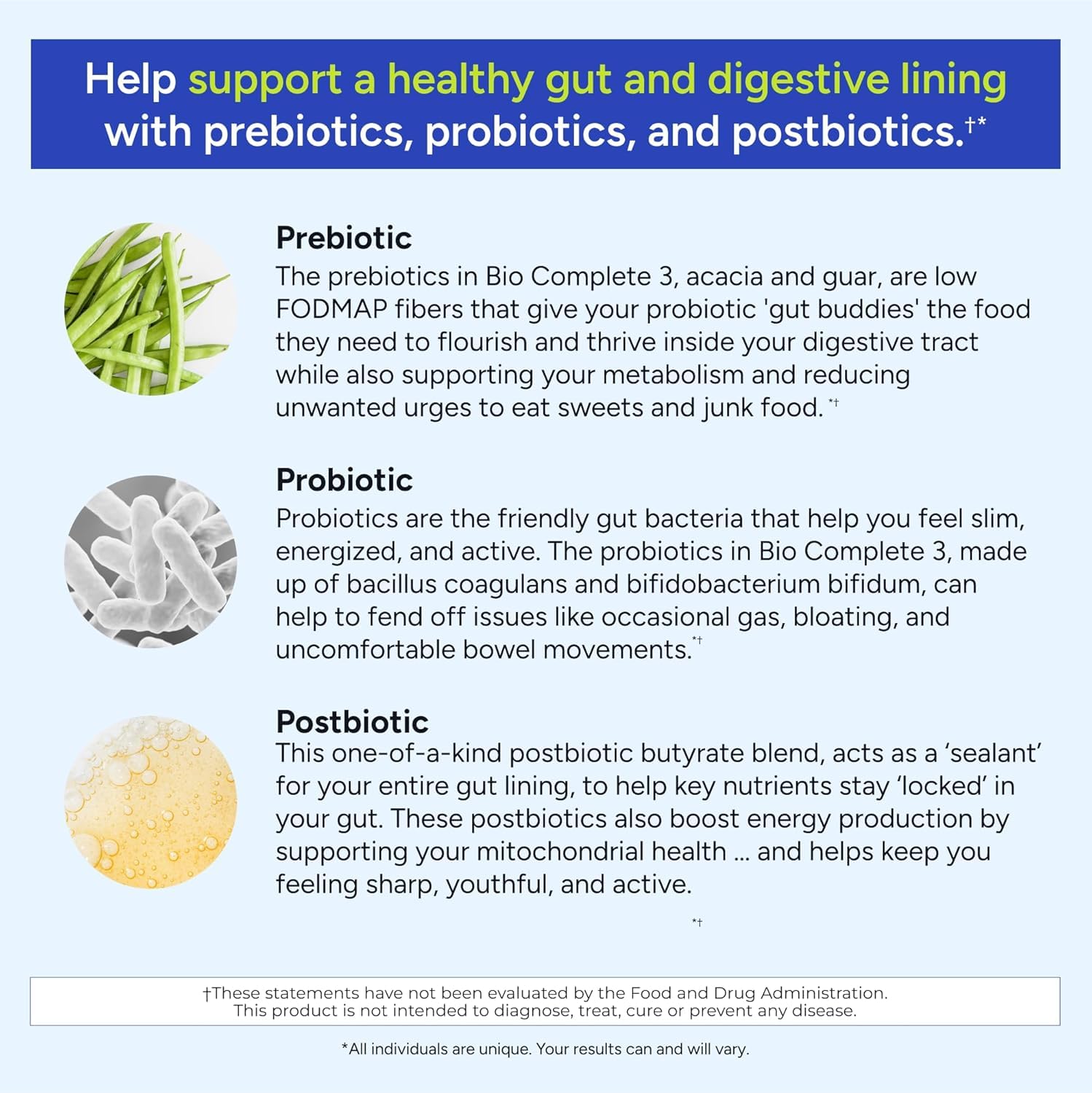 Gundry MD® Bio Complete 3 - Prebiotic, Probiotic, Postbiotic to Support Optimal Gut Health, 30 Day Supply (90 Day Supply) Gundry MD uk supplements