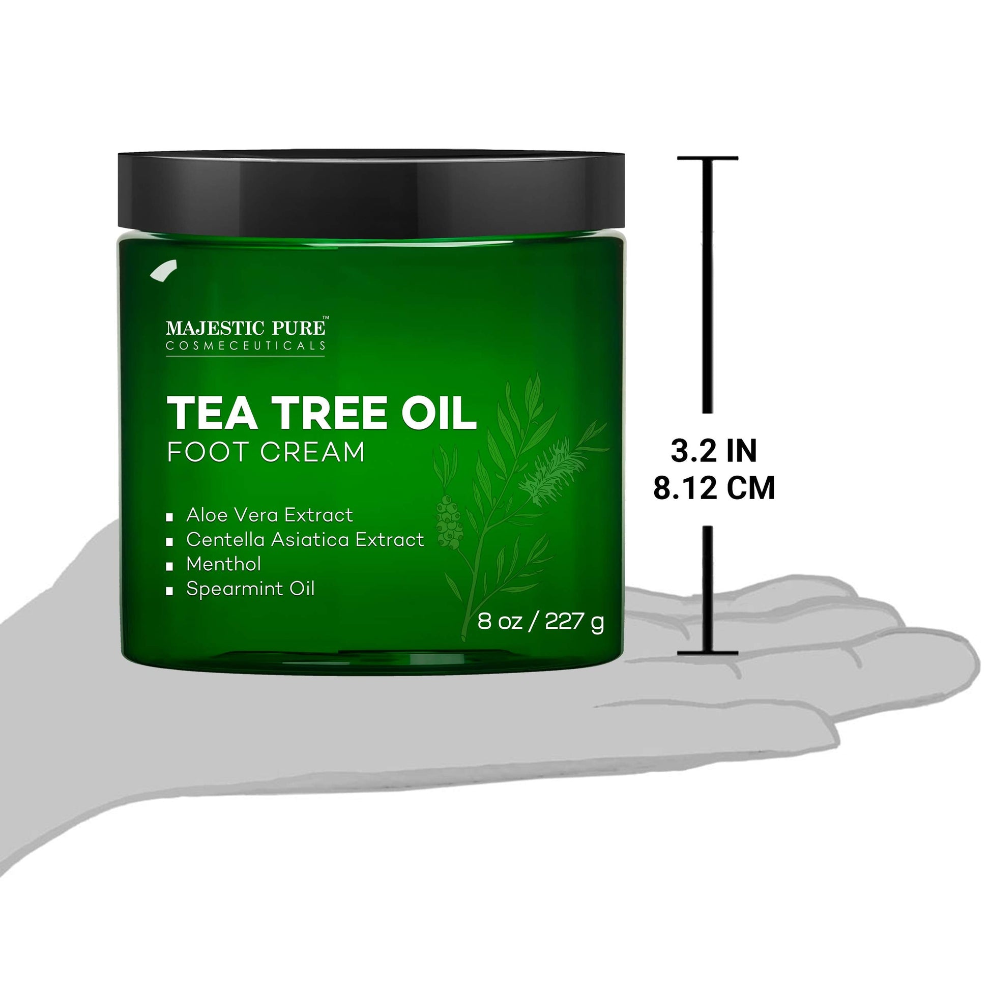 MAJESTIC PURE Athletes Foot Cream with Tea Tree Oil, Aloe & Spearmint - Hydrates MAJESTIC PURE uk supplements