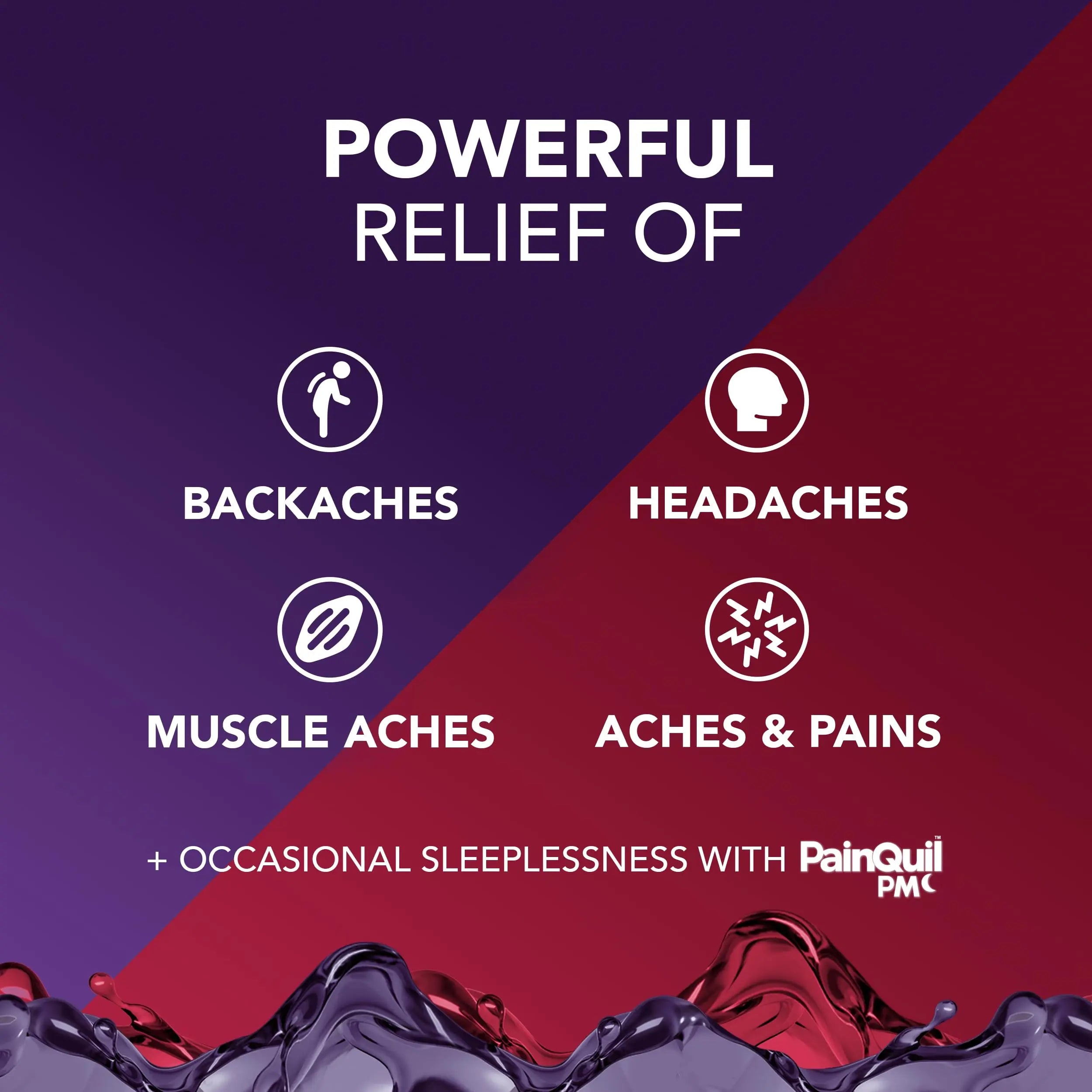 Vicks PainQuil & PainQuil PM Pain Relief Liquid, 1000mg Acetaminophen, 2x12 oz Vicks uk supplements