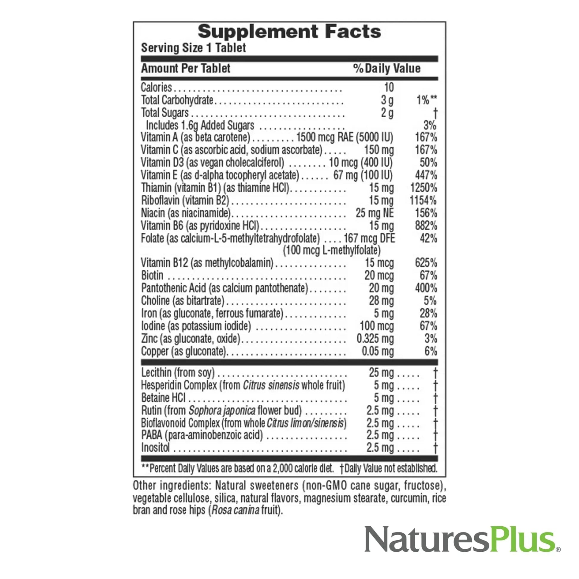 Natures Plus Adult's Chewable Multivitamin - 90 Vegetarian Tablets - Pineapple Flavor - Natural Whole Foods Supplement for Overall Health, Energy NaturesPlus uk supplements