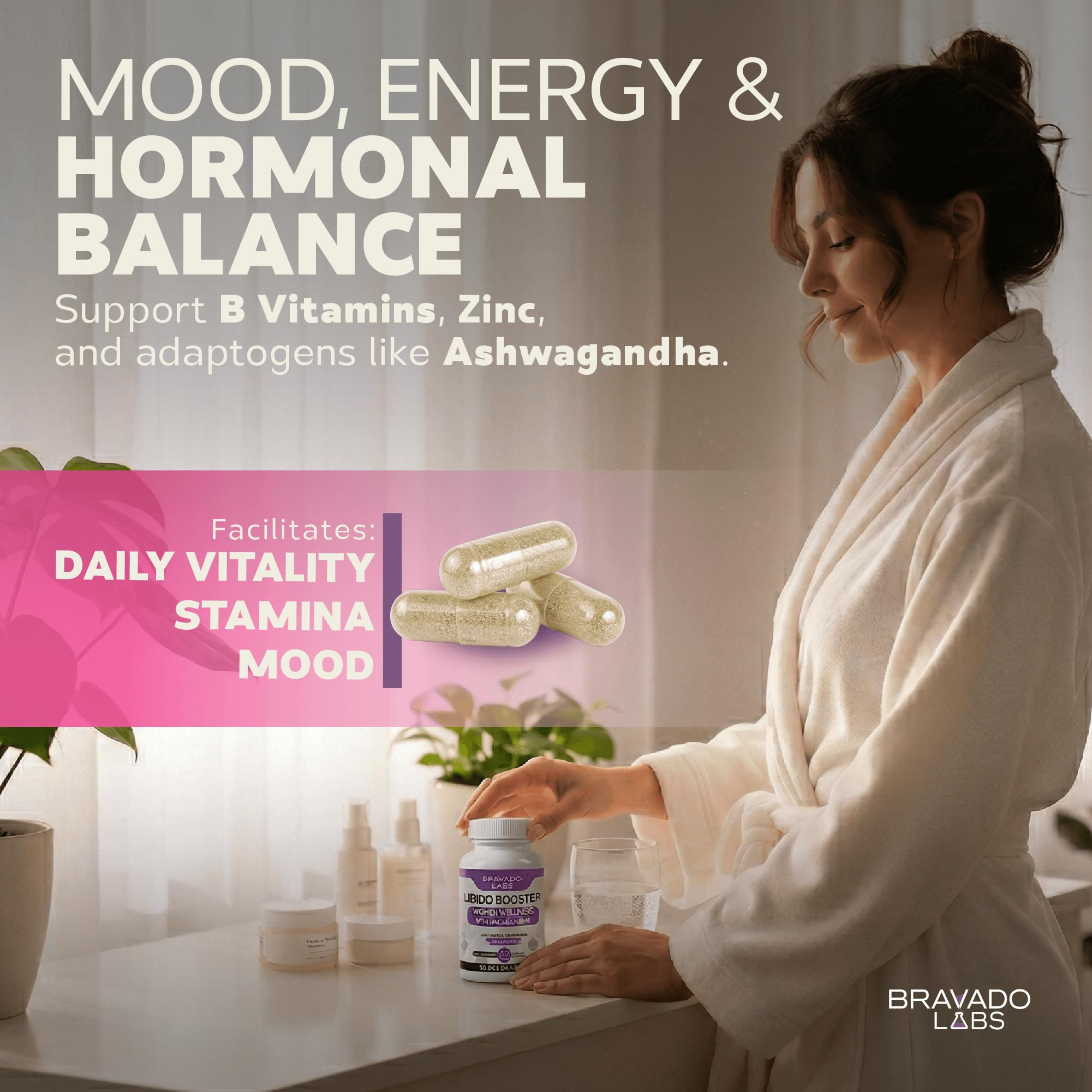 Female Libido Booster for Women – Advanced Women’s Intimacy & Confidence Support – Plant-Based Herbal Blend with Maca, Ginseng & L-Arginine – Made in USA – 60 Capsules Bravado Labs uk supplements