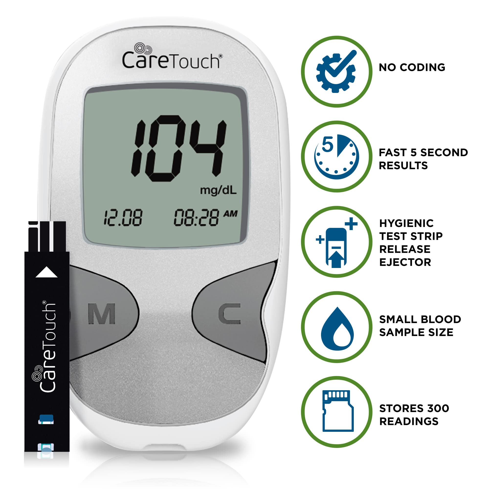 Care Touch Blood Glucose Meter Kit - Diabetes Testing Kit with Glucometer Care Touch uk supplements
