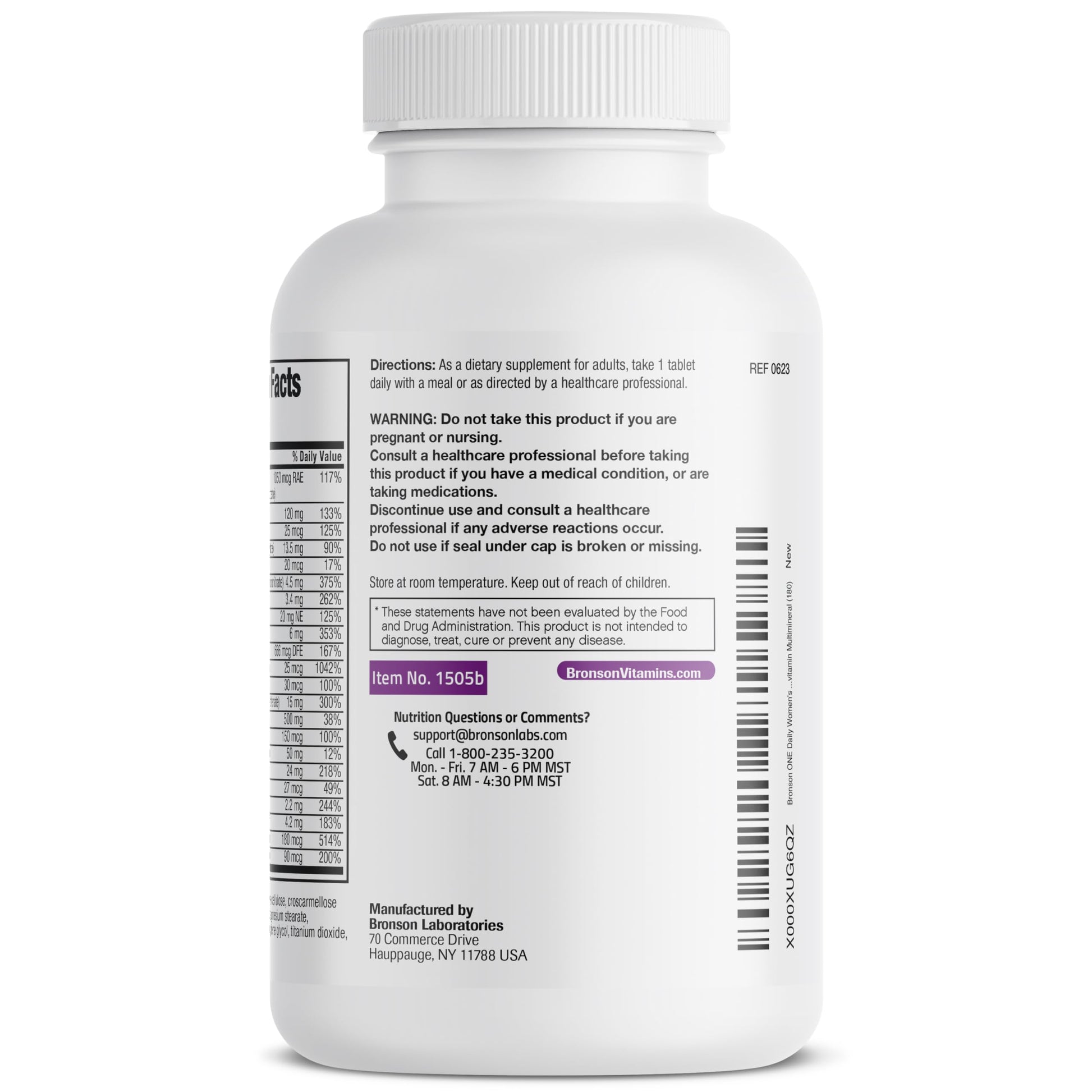 Bronson ONE Daily Women’s 50+ Complete Multivitamin Multimineral, 180 Tablets Bronson uk supplements