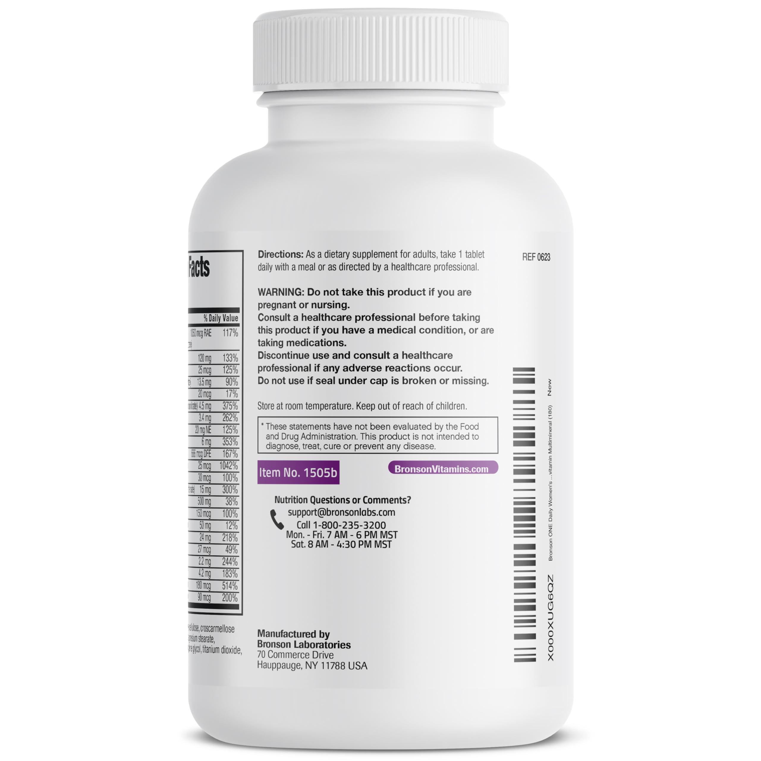 Bronson ONE Daily Women’s 50+ Complete Multivitamin Multimineral, 180 Tablets Bronson uk supplements