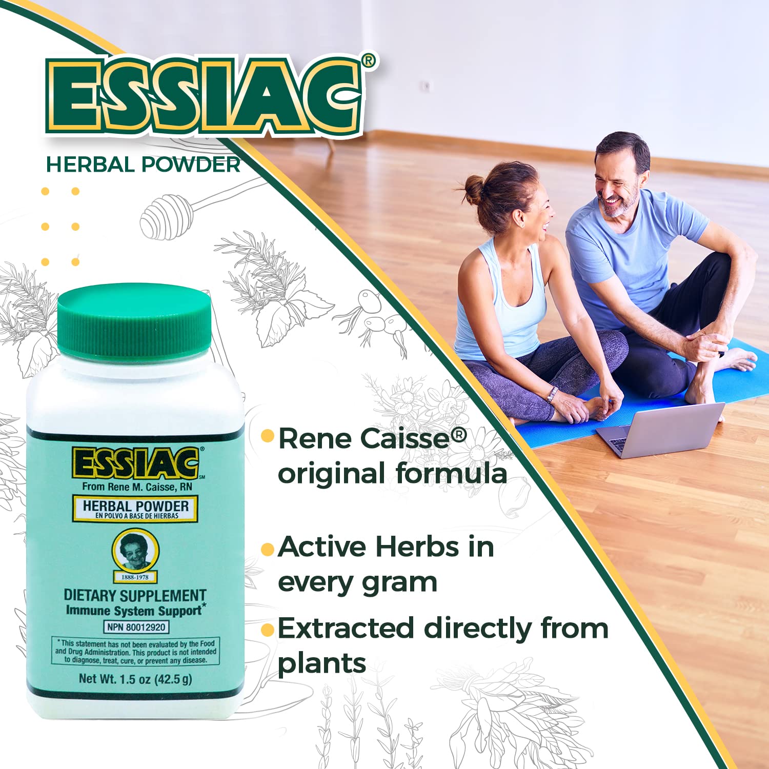 Essiac PowderESSIAC Original Herbal Tea Powder – 1.5 oz Bottle | Powerful Antioxidant Blend to Help Promote Overall Health & Well-Being | Original Formula from 1922 (1) Essiac uk supplements