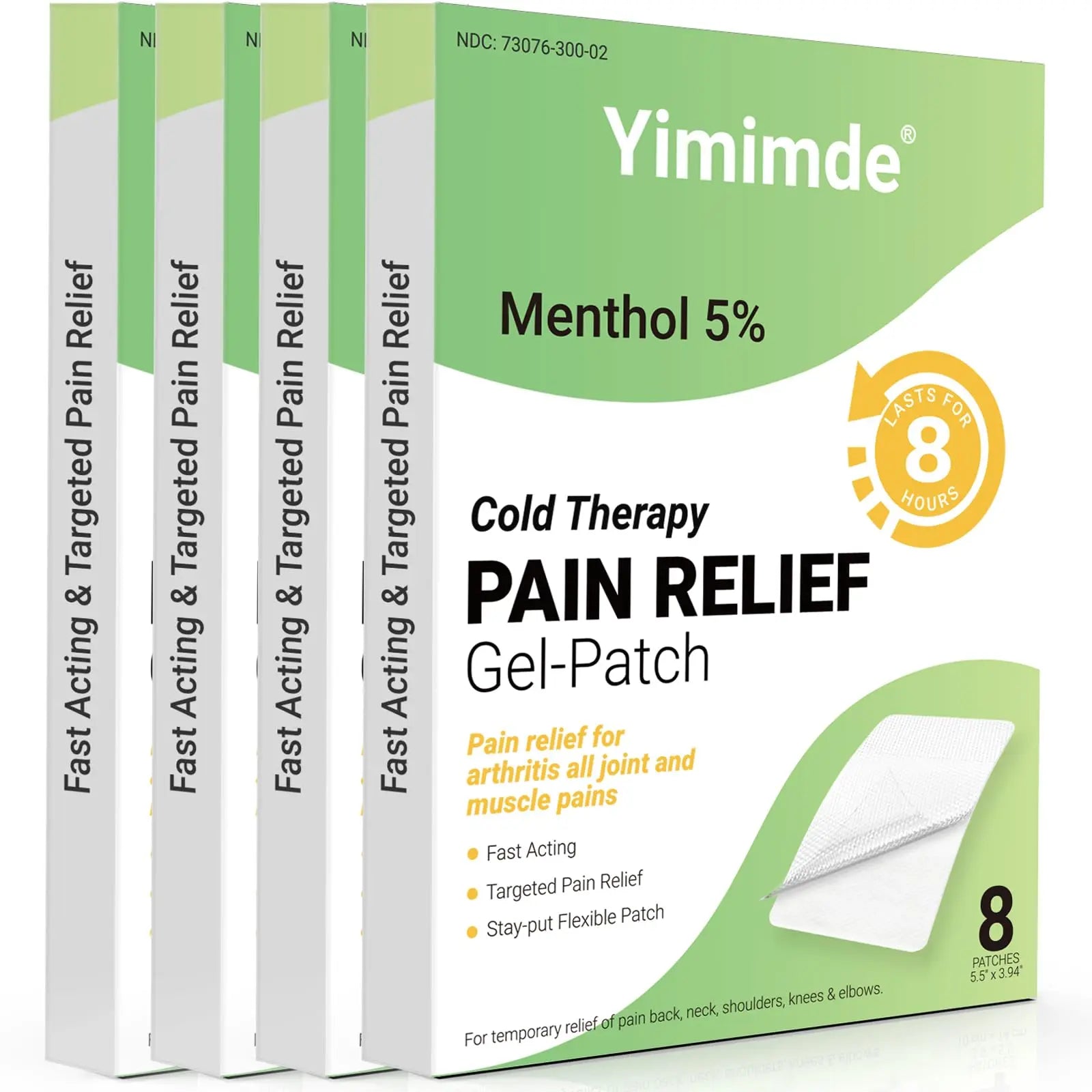 yimimde Menthol 5% Pain Relief Patches - 32 Count Maximum Strength Pain Relief Patches for Back Pain, Joint & Muscle Soreness - Fast Acting, Long-Lasting yimimde uk supplements