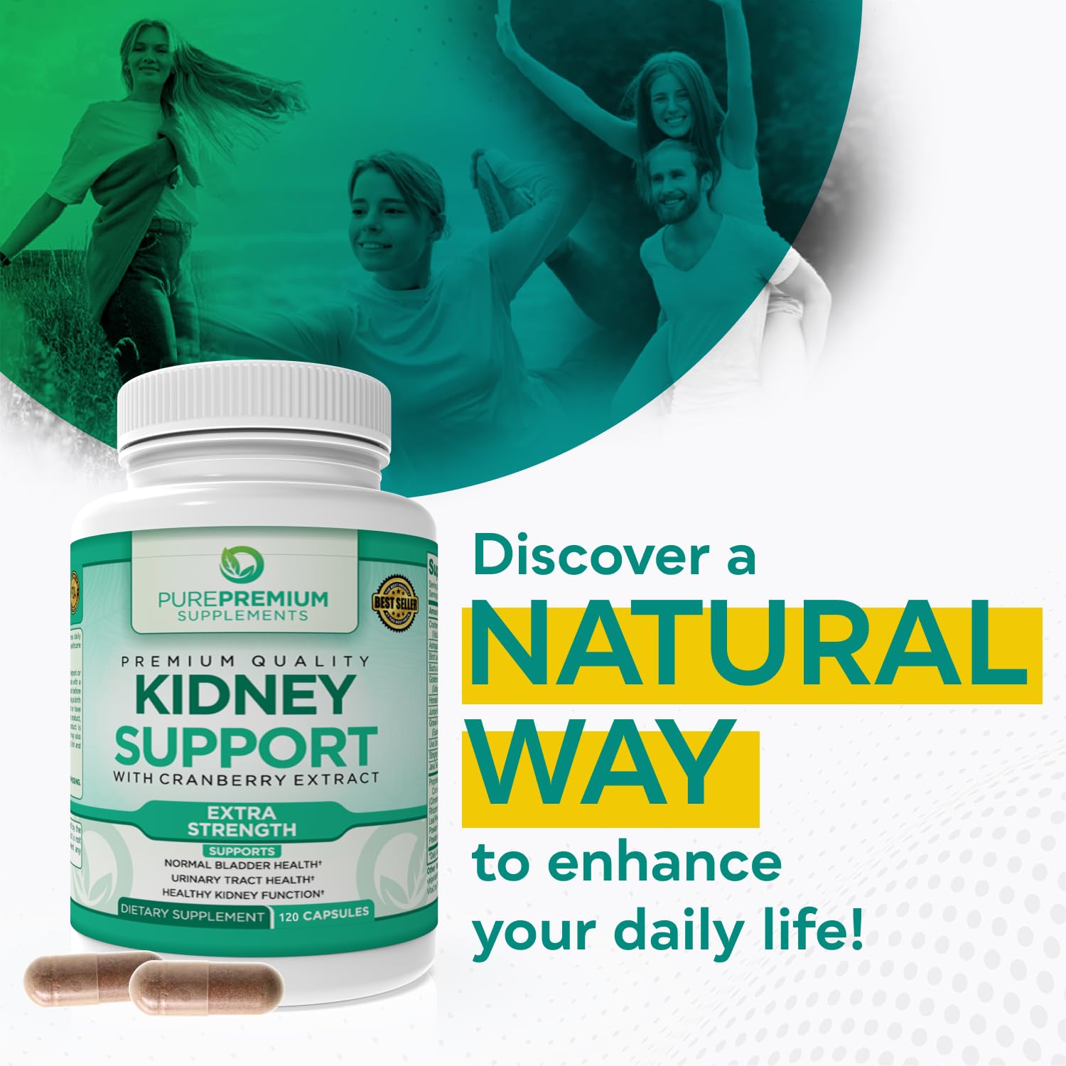 PurePremium Kidney Support Supplement for Men and Women - with Cranberry Extract PurePremium Supplements uk supplements