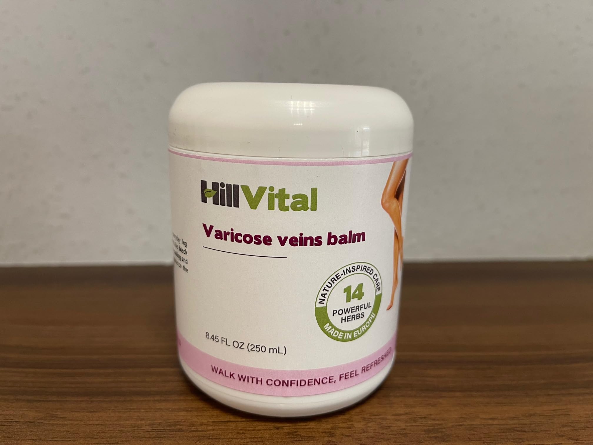 Hill Vital Natural Solutions HillVital Herbal Leg Care Balm with Horse Chestnut – Lightweight Botanical Cream for Daily Skin Care & Massage, Non-Greasy Formula for Legs & Body, 250 ml Hill Vital Natural Solutions uk supplements