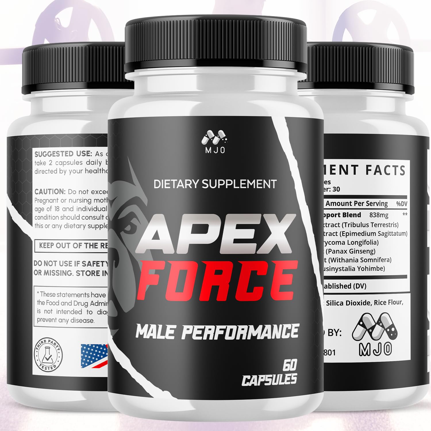 Apex Force Capsules, Official ApexForce Supplement Pills with All Natural Ingredients, Apex Force Maximum Strength Support with Premium Vitamins for Advanced Health & Overall Wellness (60 Capsules) MJO uk supplements