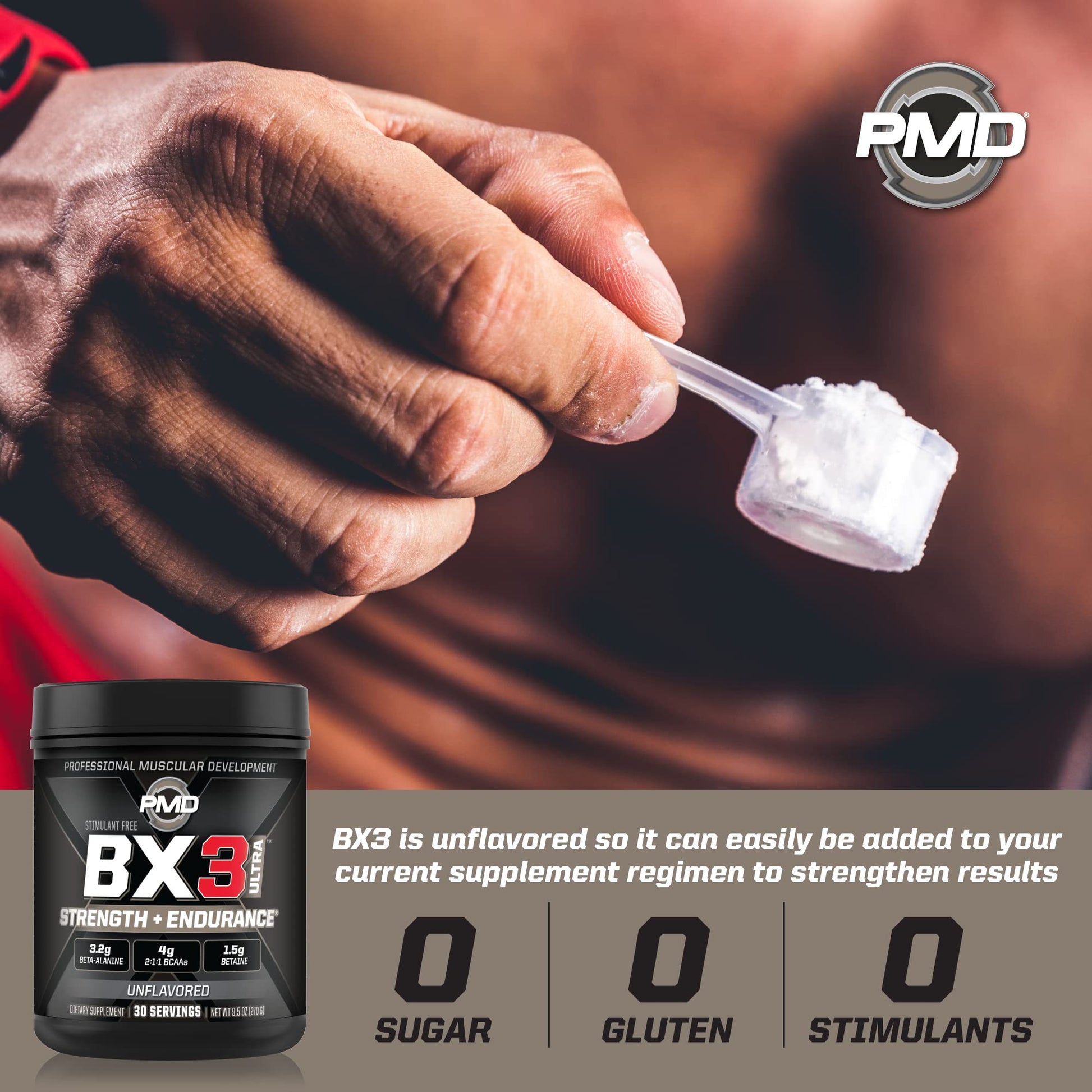 PMD Sports BX3 Ultra Muscle-Building Powder – Beta-Alanine, BCAAs, Betaine Anhydrous PMD uk supplements