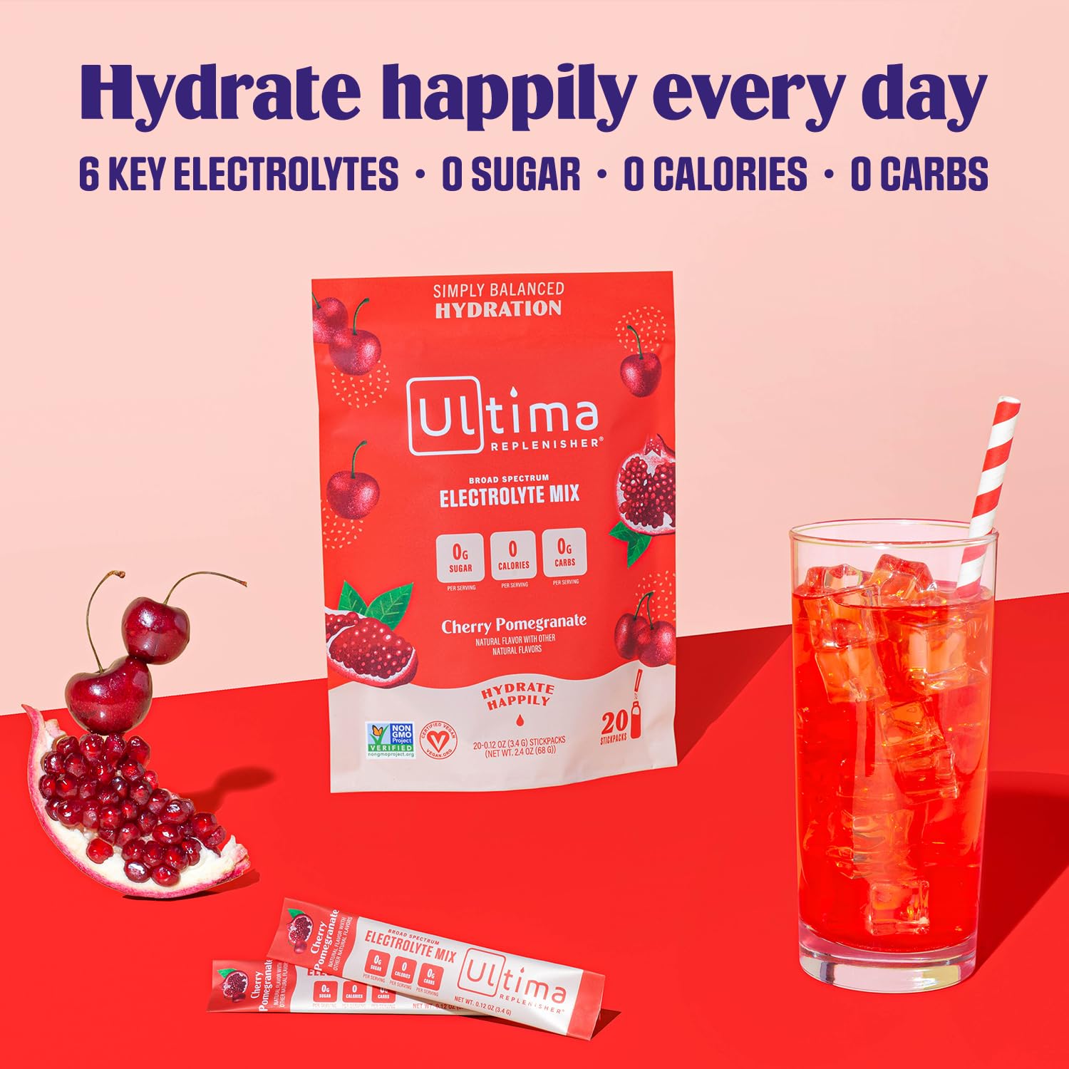 Ultima Replenisher Daily Electrolyte Drink Mix – Cherry Pomegranate, 20 Stickpacks Ultima Replenisher uk supplements