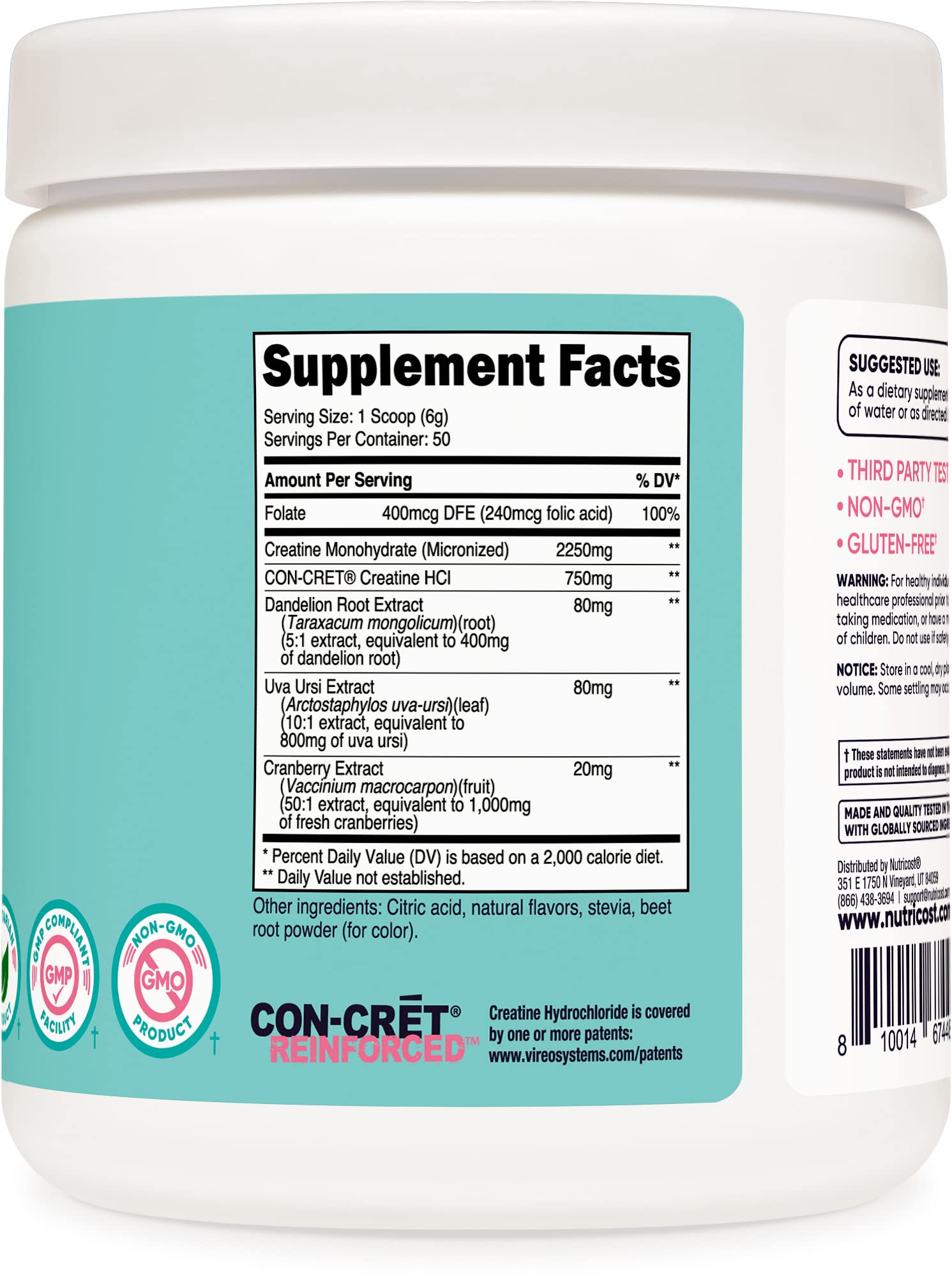Nutricost Creatine Monohydrate Powder for Women, Micronized, Strawberry Lemonade Nutricost uk supplements
