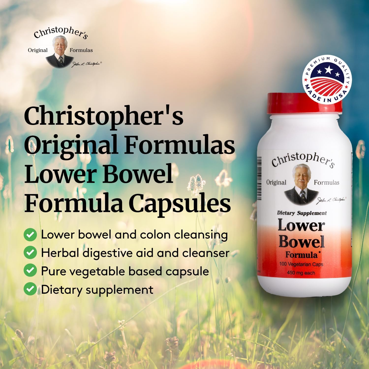 Christopher's Original Formulas Lower Bowel Formula 100 Vcaps Christopher's Original Formulas uk supplements