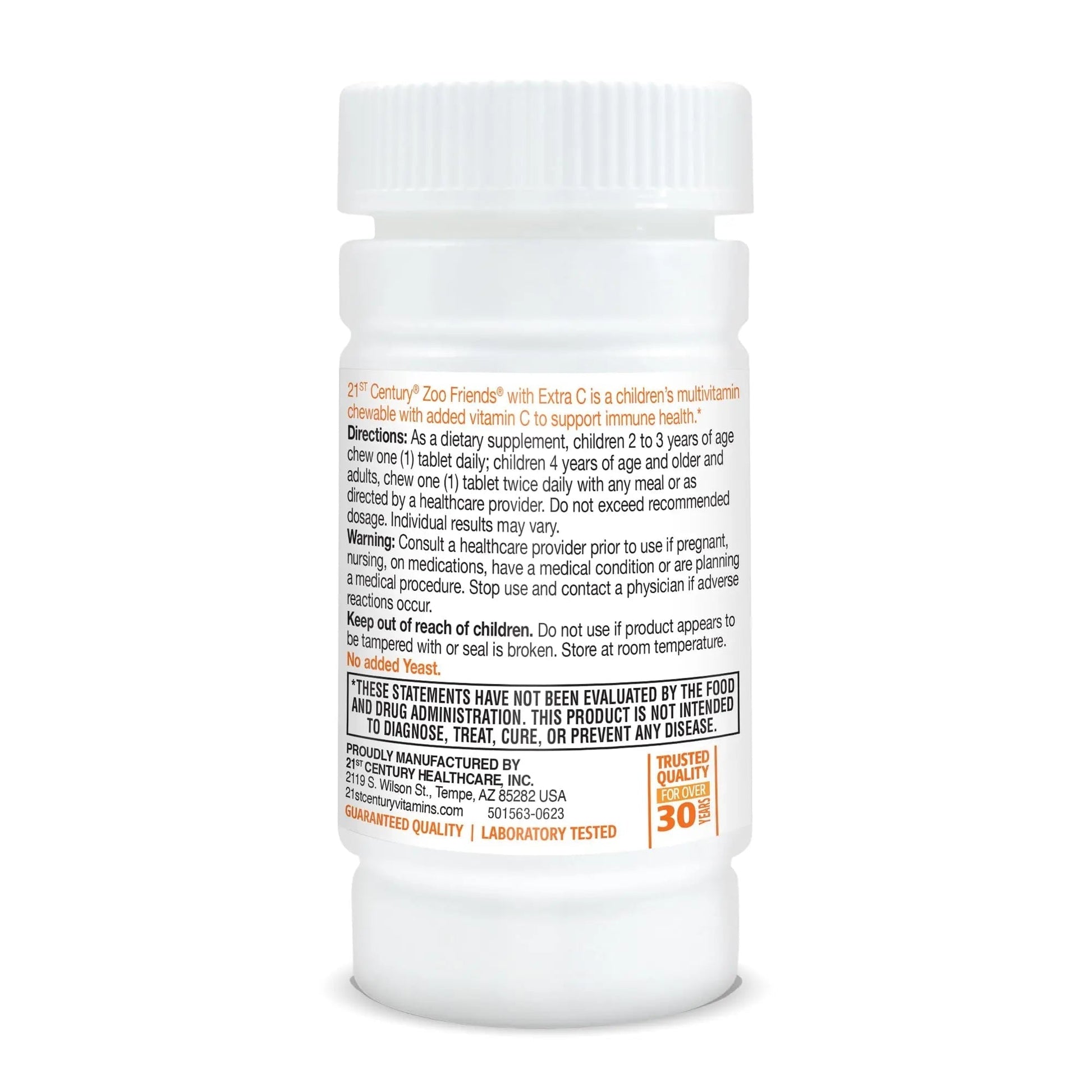 21st Century Zoo Friends with Extra C Chewable Tablets, 60 Count 21st Century uk supplements
