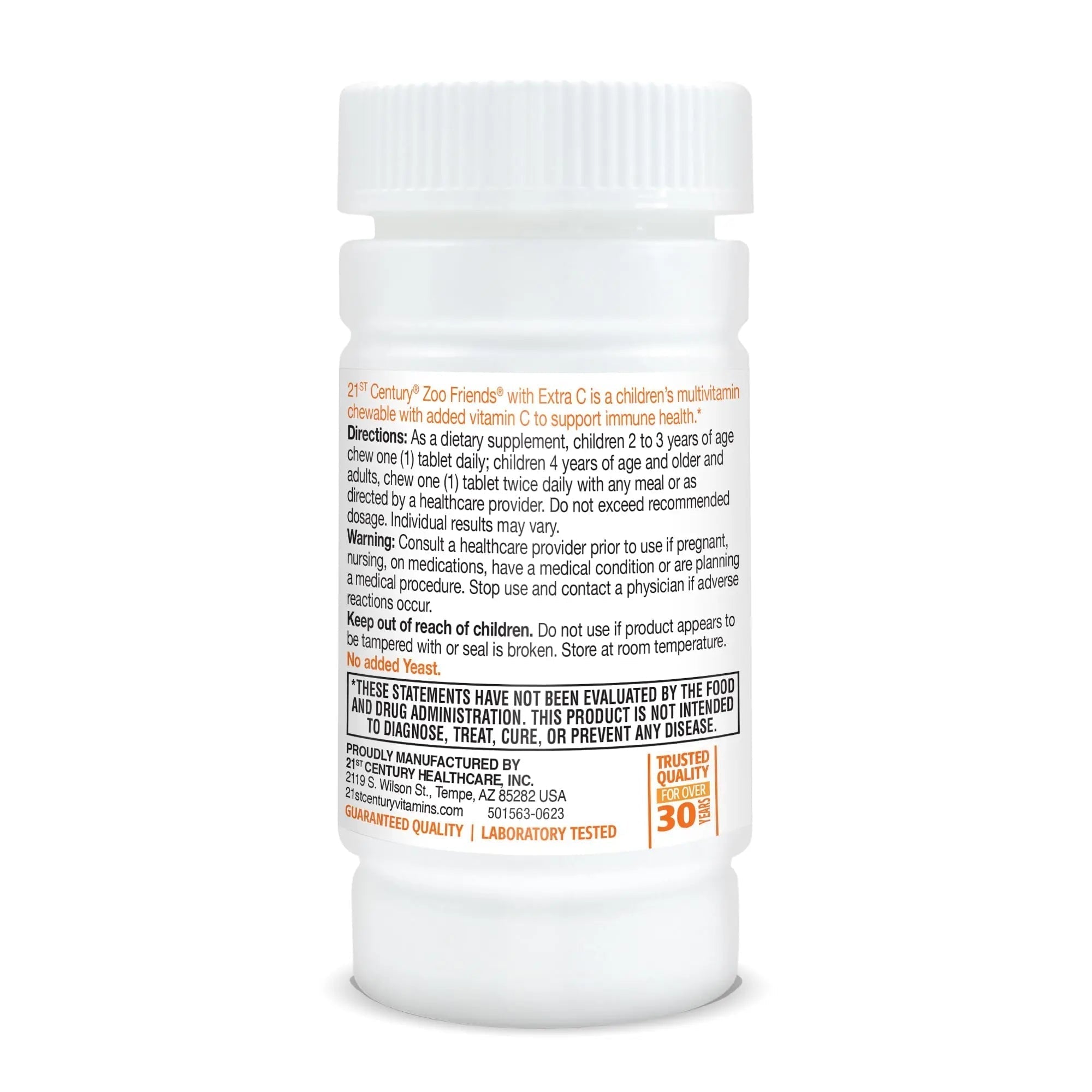 21st Century Zoo Friends with Extra C Chewable Tablets, 60 Count 21st Century uk supplements