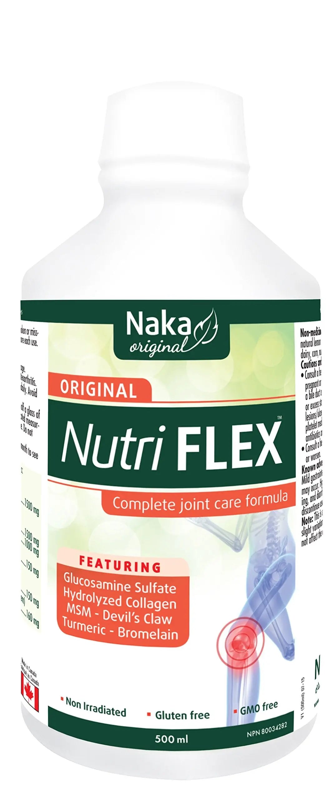 Naka Nutri-Flex Joint Support Supplement. Highly Absorbable Liquid Vitamins Formula for Joint Care, 500 Milliliters NAKA uk supplements