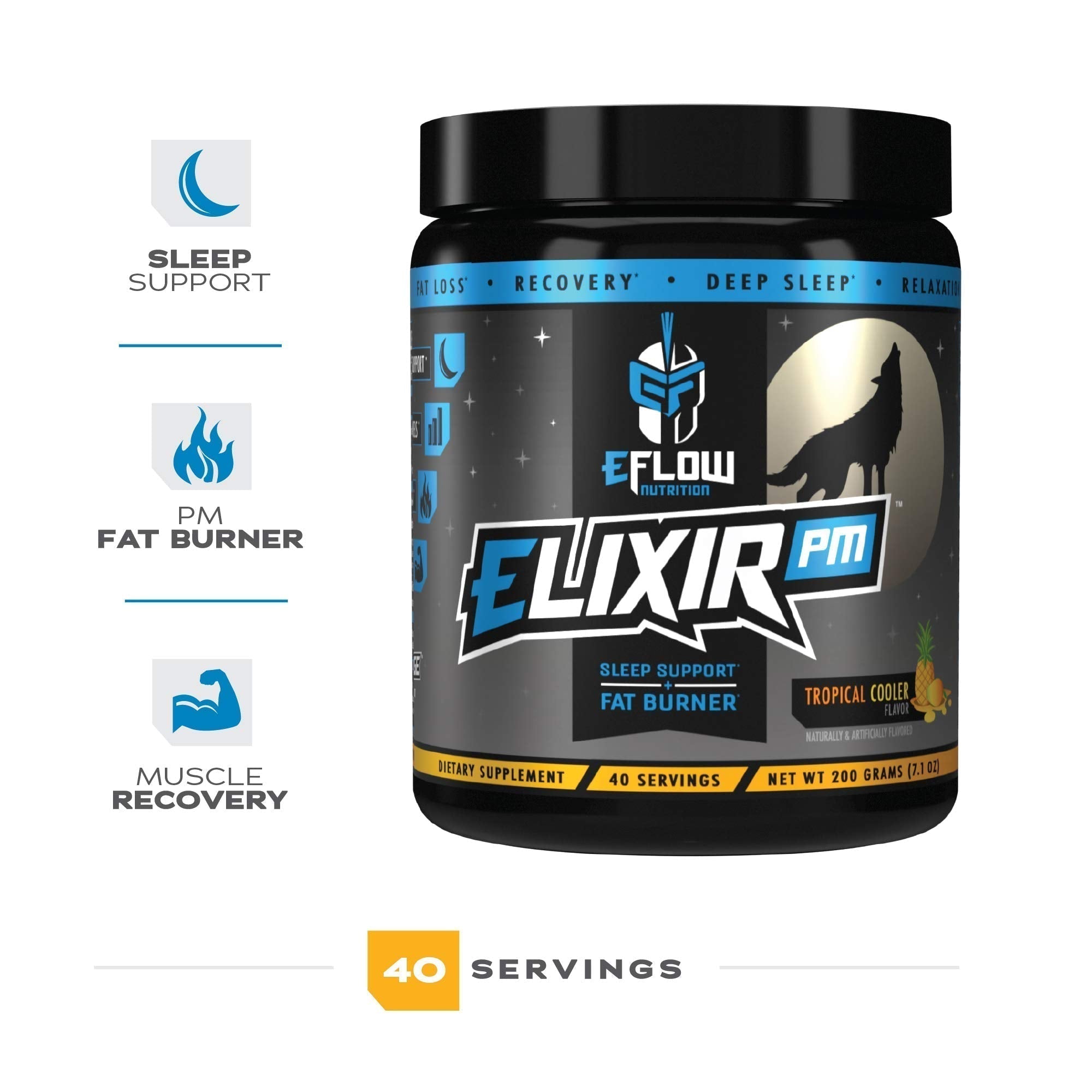 eFlow Nutrition Elixir PM - Night time Fat Burner and Natural Sleep Support - GABA, l-carnitine eFlow Nutrition uk supplements