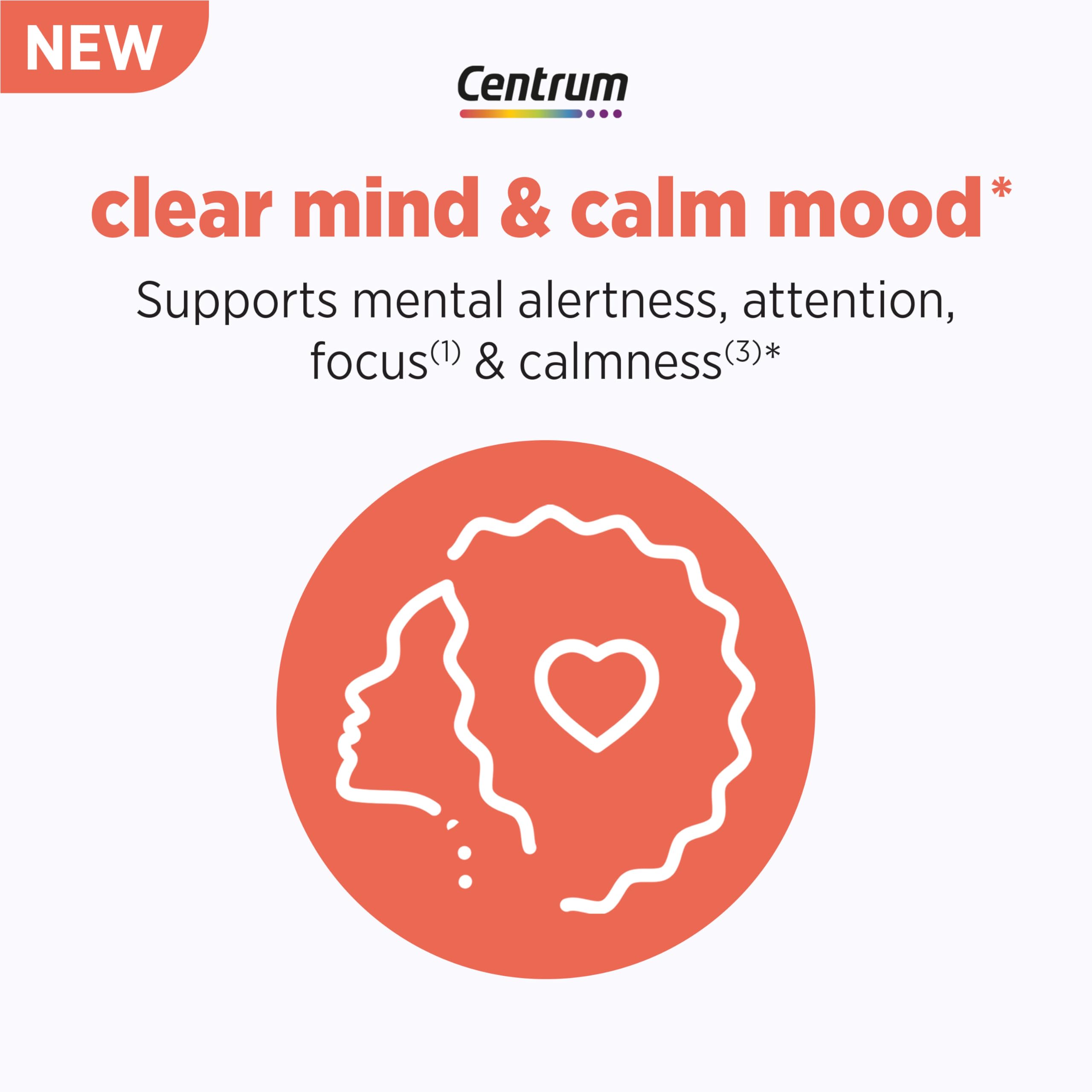 Centrum Clear Mind and Calm Mood Menopause Support Tablets, with Clinically Studied enXtra, 30 Count Centrum uk supplements